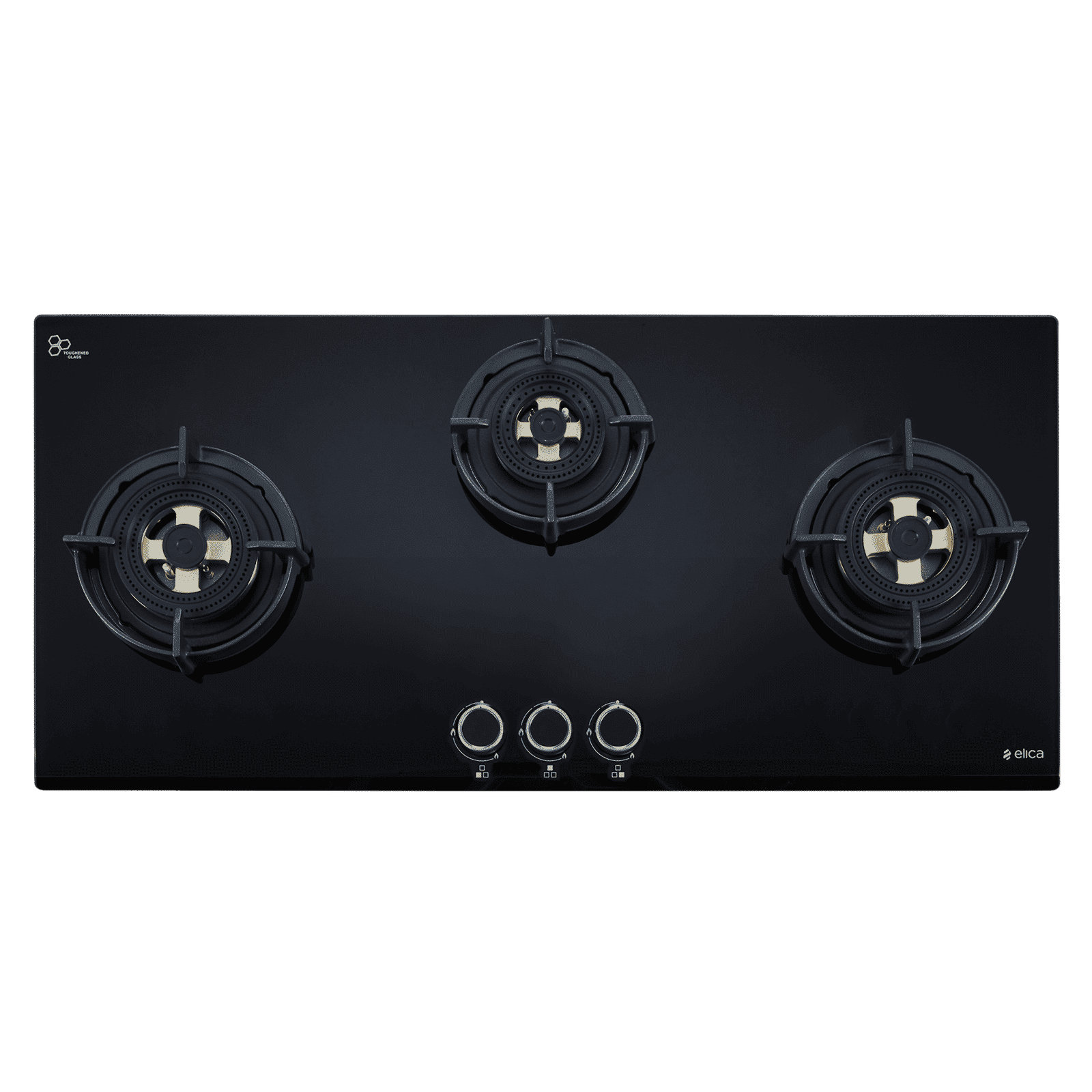 elica FLEXI DFS FB MFC 3B 90 DX FFD Toughened Glass Top 3 Burner Automatic Hob (Direct Multi Flame Burners, Black Glass) elica FLEXI DFS FB MFC 3B 90 DX FFD Toughened Glass Top 3 Burner Automatic Hob (Direct Multi Flame Burners, Black Glass)_1