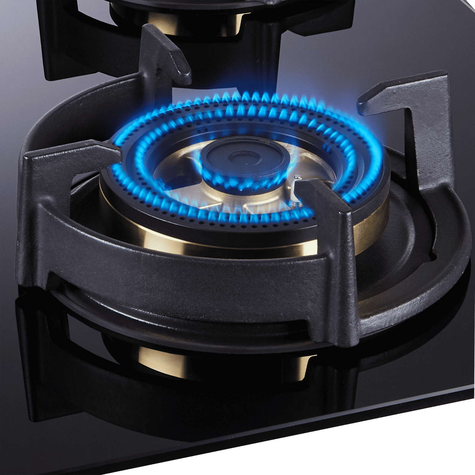 elica FLEXI DFS FB MFC 4B 90 R FFD Toughened Glass Top 4 Burner Automatic Hob (Direct Multi Flame Burners, Black Glass)_2