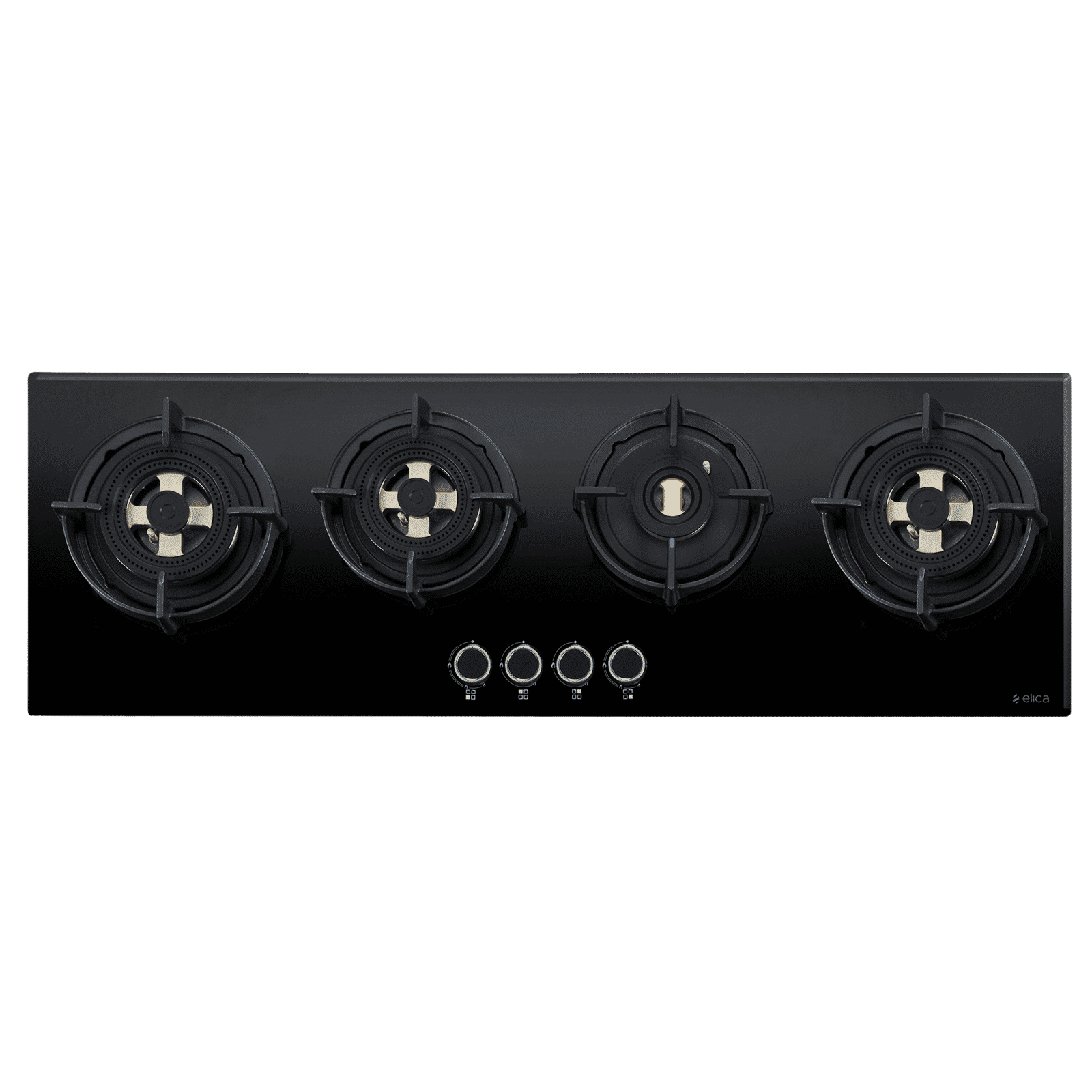 elica DFS FB MFC 4B 100 DX FFD Toughened Glass Top 4 Burner Automatic Hob (Direct Multi Flame Burners, Black Glass)_1