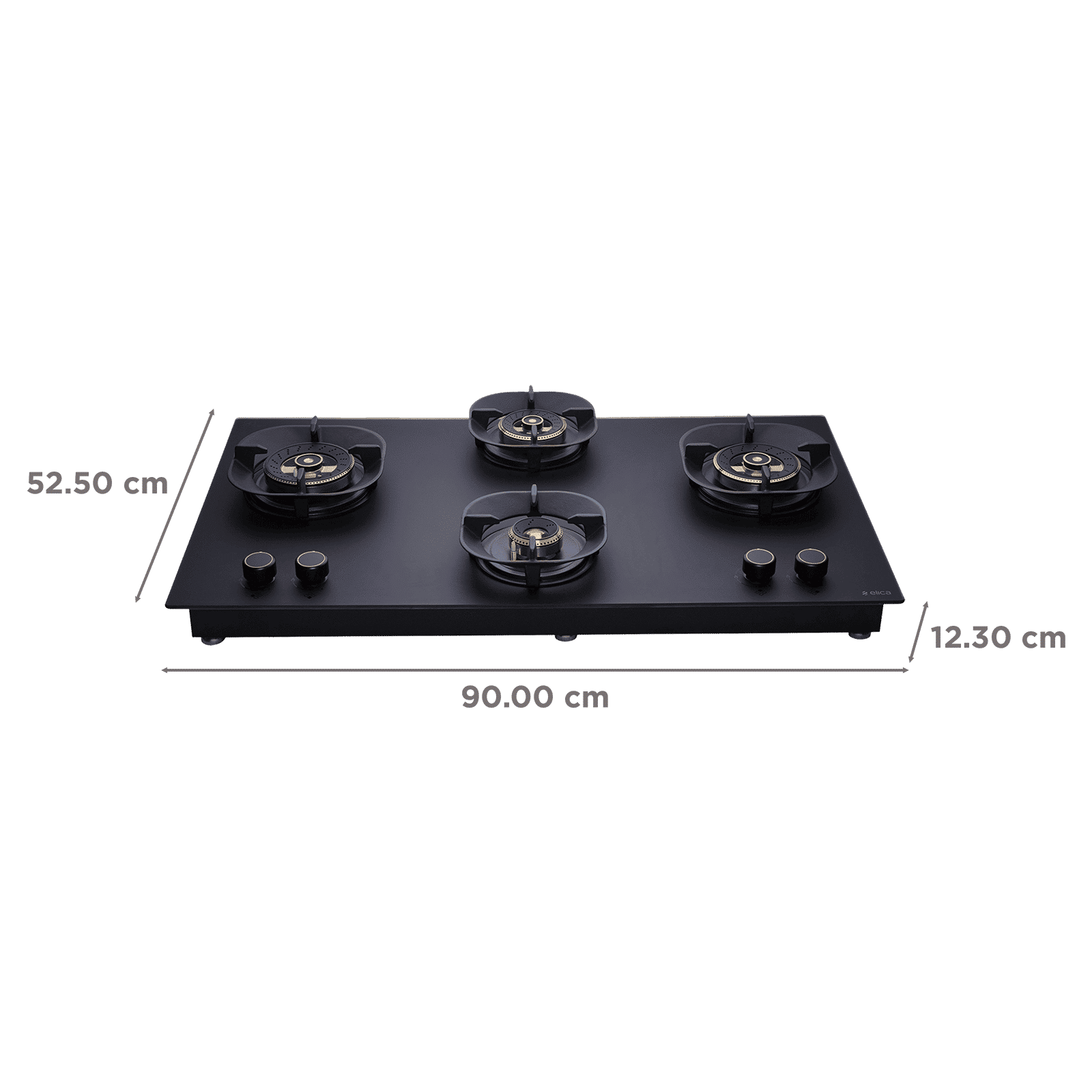 elica MATT FLEXI CROWN DFS HE FB MFC 4B 91 Toughened Glass Top 4 Burner Automatic Hob (Direct Multi Flame Burners, Matt Glass)_2