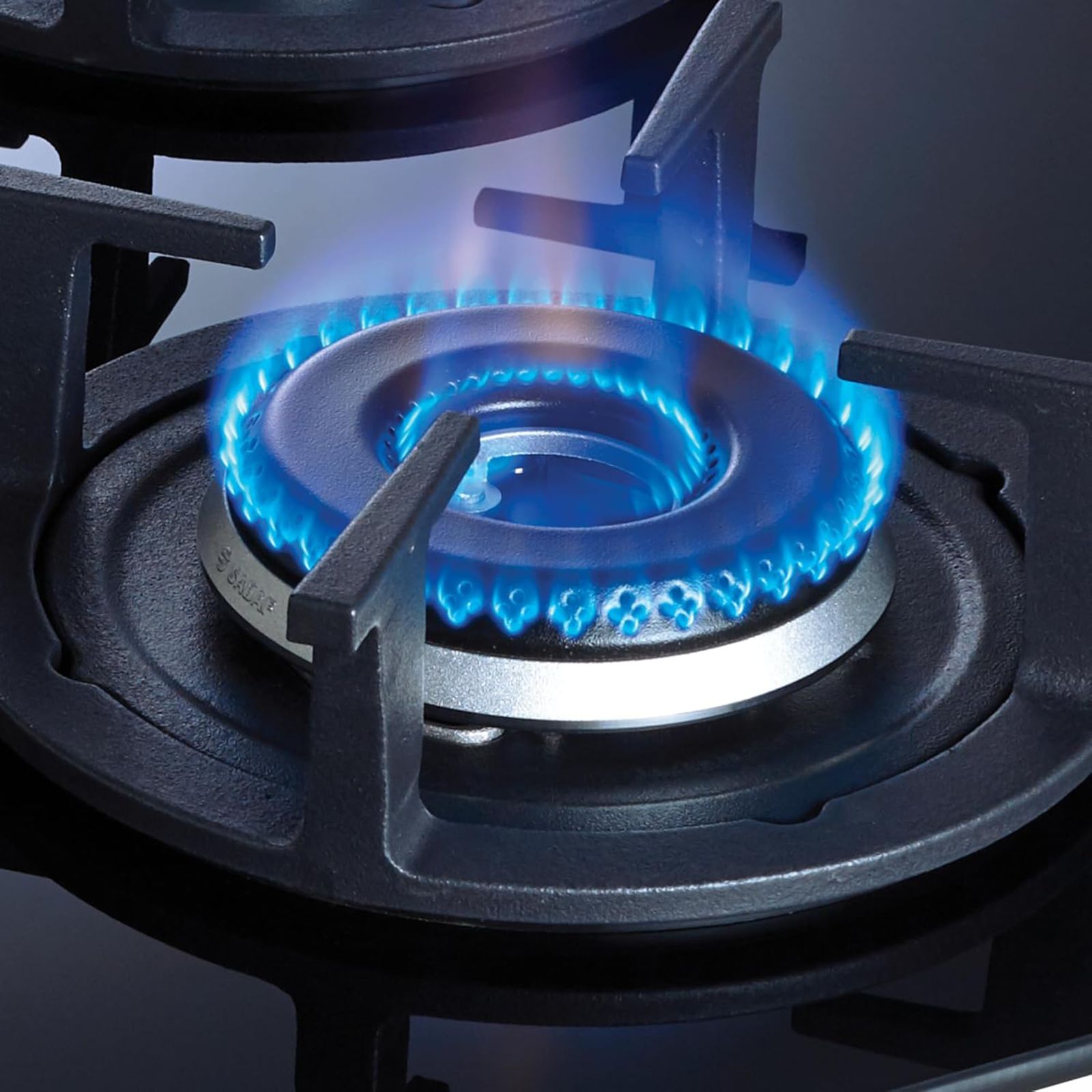 elica ‎RG FLEXI HCT DX LOTUS BK 4 Burner Automatic Hob (Round Cast Iron Pan Support, Black)_6