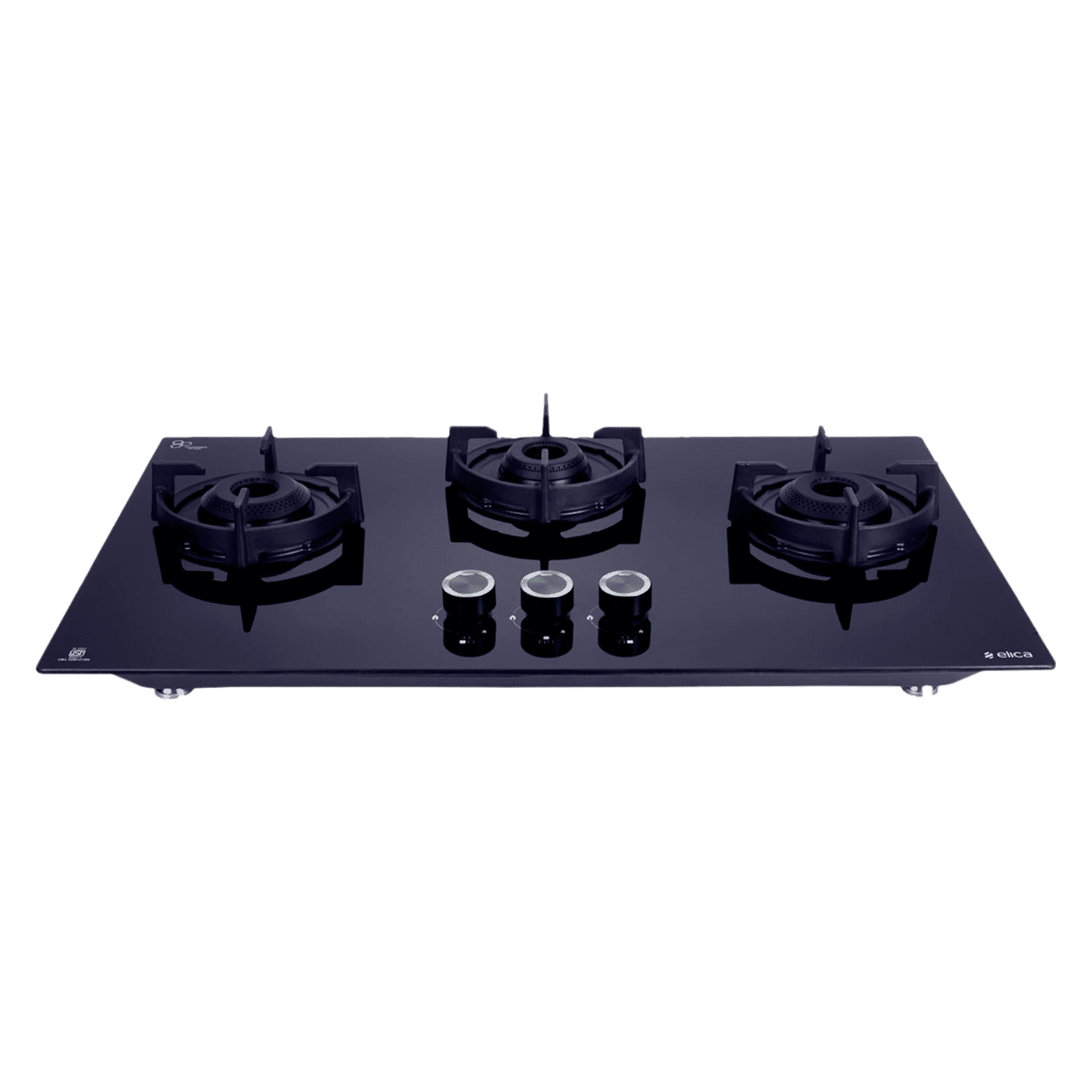 elica FLEXI 375 LOTUS IND HD BRASS Toughened Glass Top 3 Burner Automatic Hob (Cast Iron Pan Support with Heat Guard, Black) elica FLEXI 375 LOTUS IND HD BRASS Toughened Glass Top 3 Burner Automatic Hob (Cast Iron Pan Support with Heat Guard, Black)_1