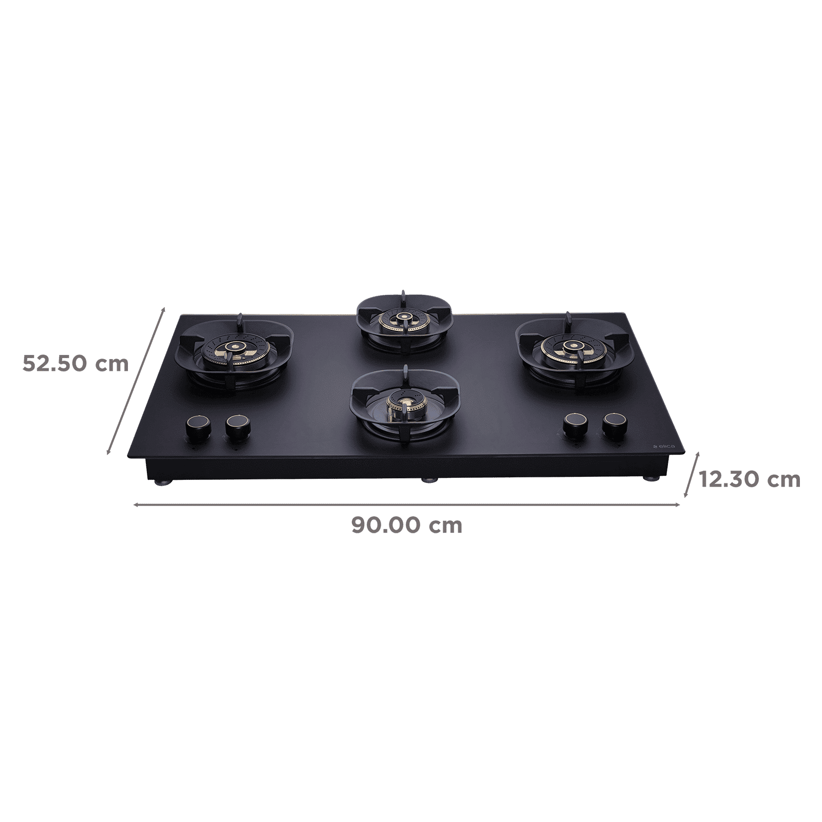 elica MATT CROWN DFS HE FB MFC 4B 91 Toughened Glass Top 4 Burner Automatic Hob (Direct Multi Flame Burners, Matt Glass)_2