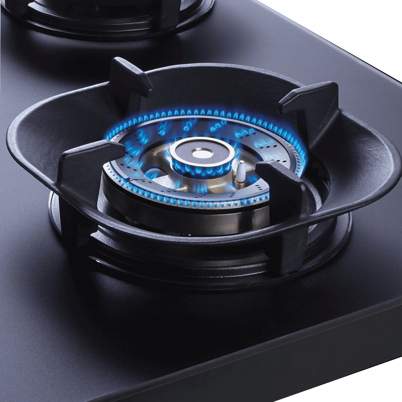 elica MATT CROWN DFS HE FB MFC 4B 91 Toughened Glass Top 4 Burner Automatic Hob (Direct Multi Flame Burners, Matt Glass)_2