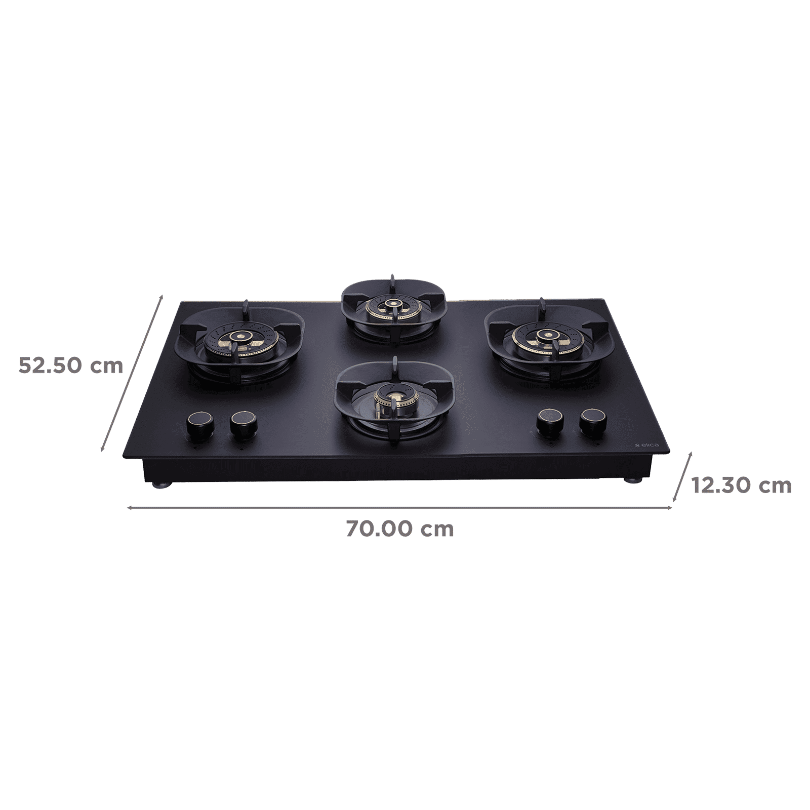 elica MATT FLEXI CROWN DFS HE FB MFC 4 Burner Automatic Hob (Cast Iron Pan Support, Matt Glass)_2