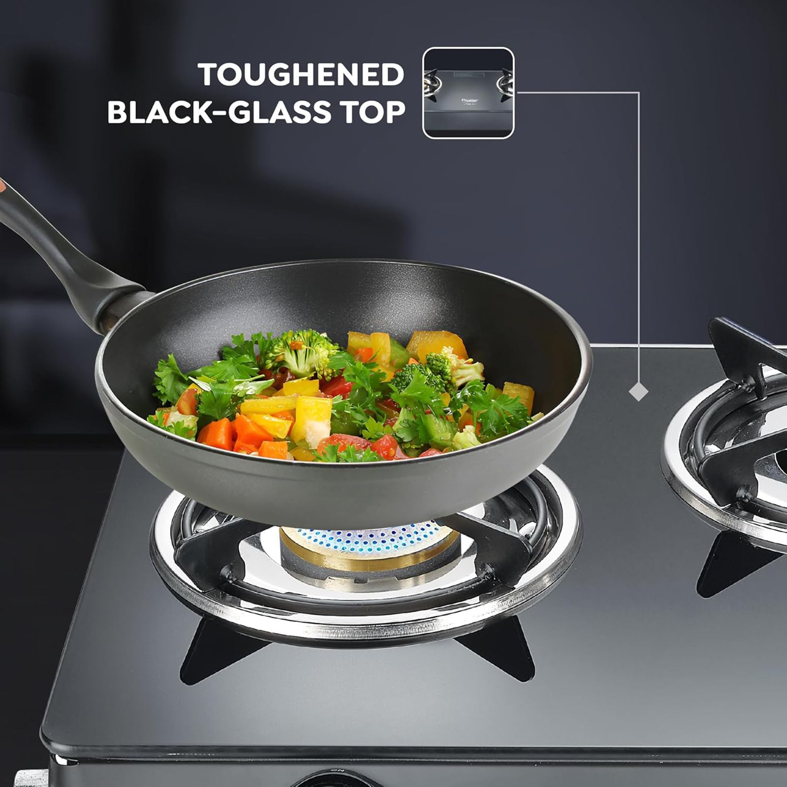Prestige Efficia Toughened Glass Top 3 Burner Manual Gas Stove (ISI Certified, Black) Prestige Efficia Toughened Glass Top 3 Burner Manual Gas Stove (ISI Certified, Black)_5
