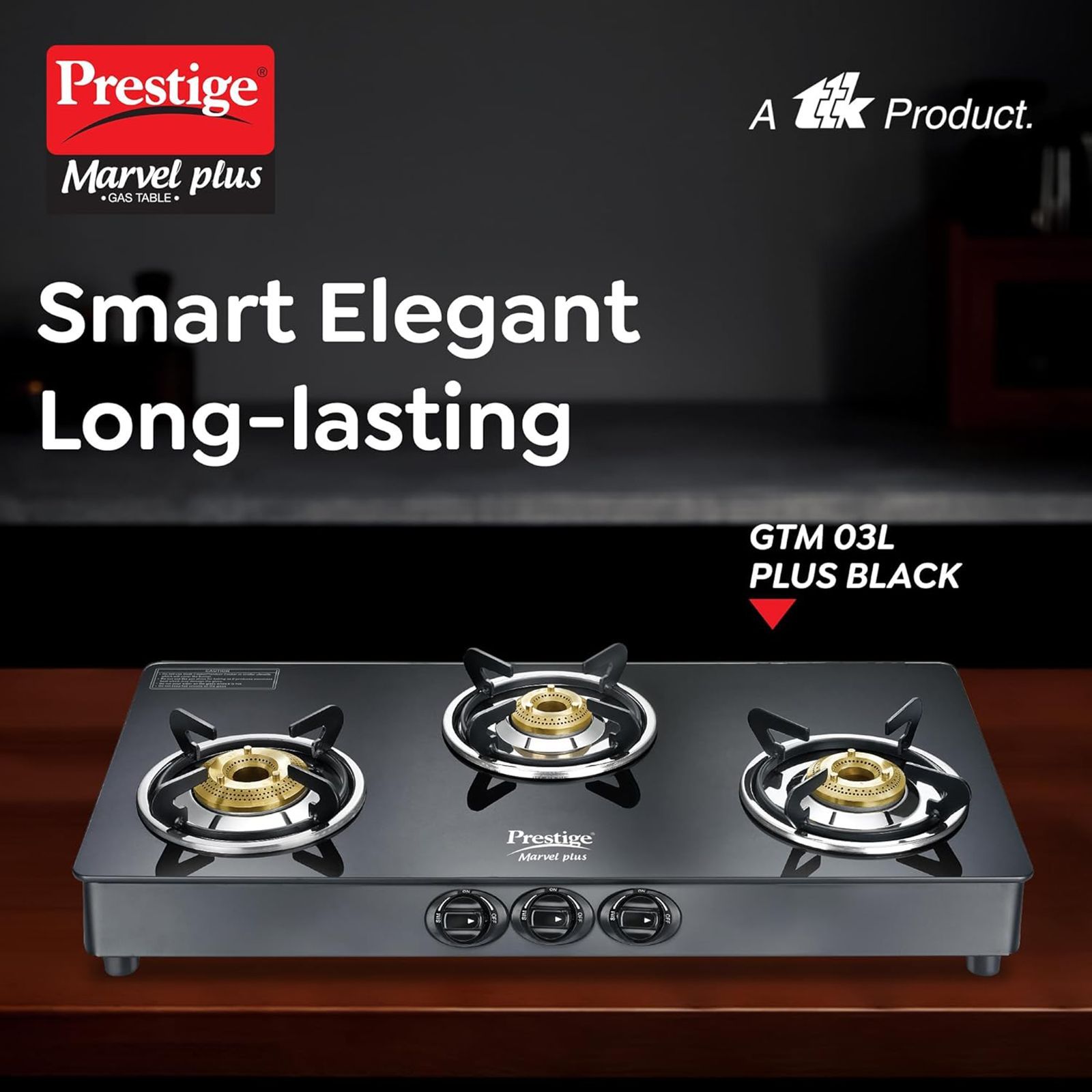 Prestige Marvel Plus Toughened Glass Top 3 Burner Manual Gas Stove (Tri-Pin Burners, Black)_2