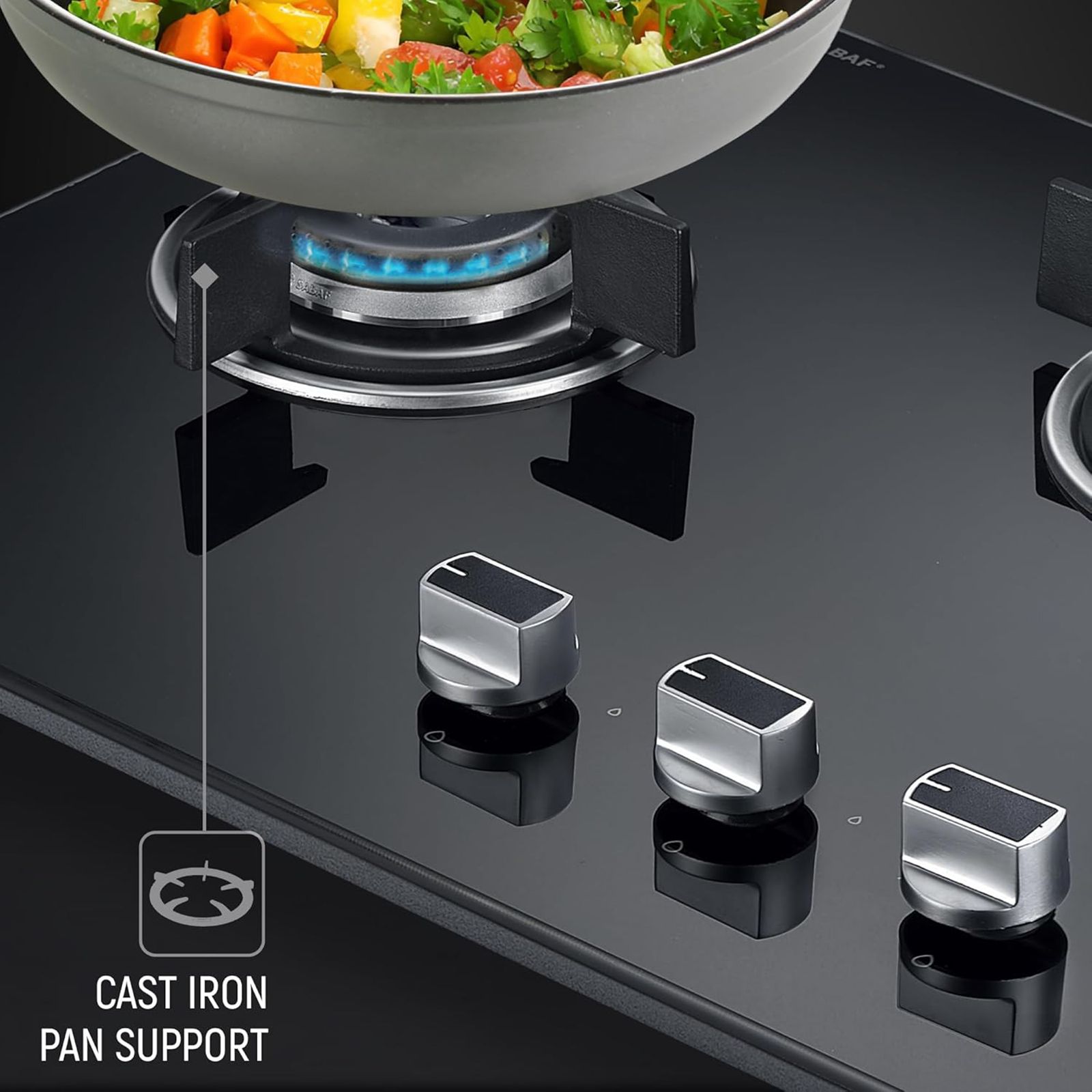 Prestige Efficia 03 AI Toughened Glass Top 3 Burner Automatic Hob (Dual Function & Convertible Design, Black)_5