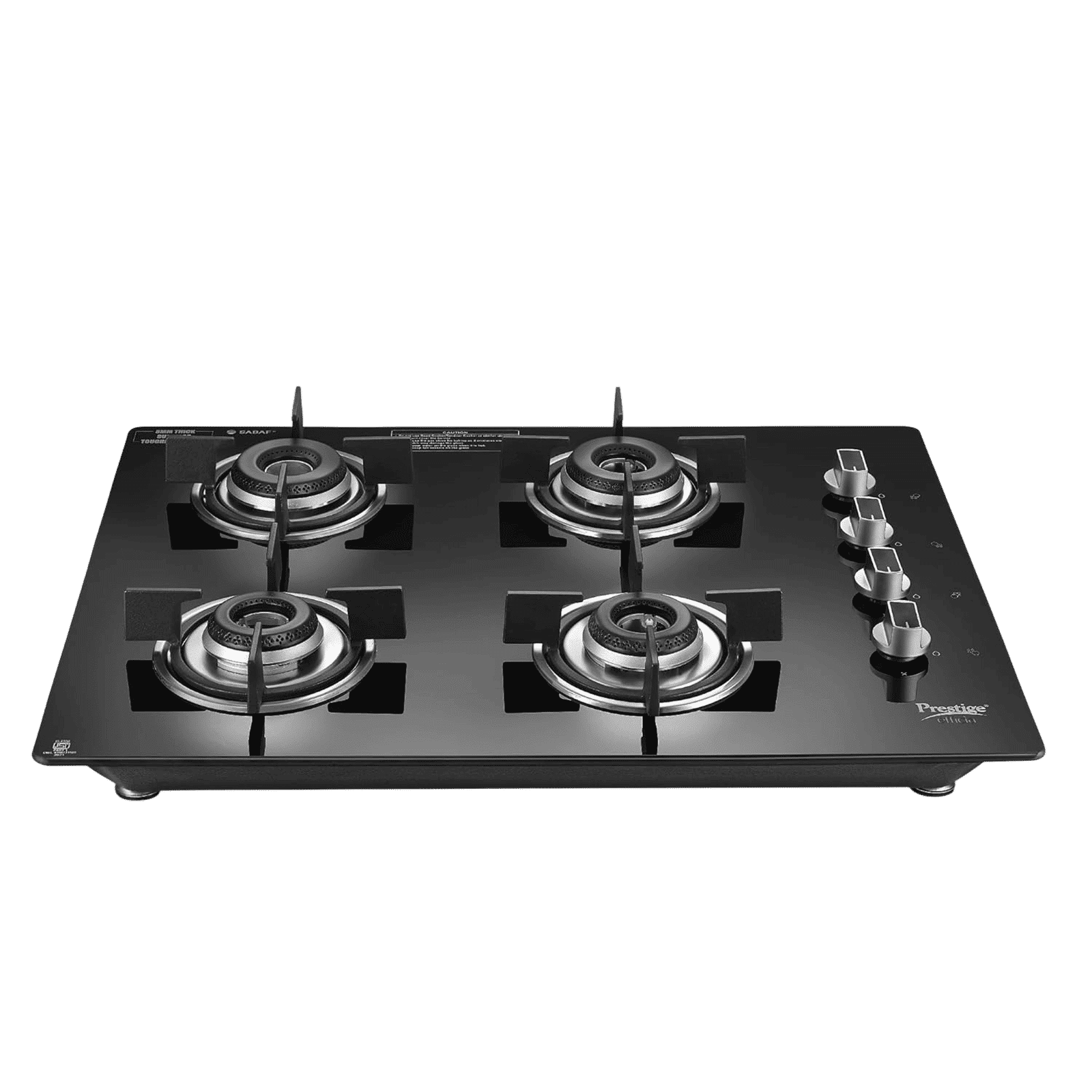 Prestige Efficia 04 AI Toughened Glass Top 4 Burner Automatic Hob (Dual Function & Convertible Design, Black)_1