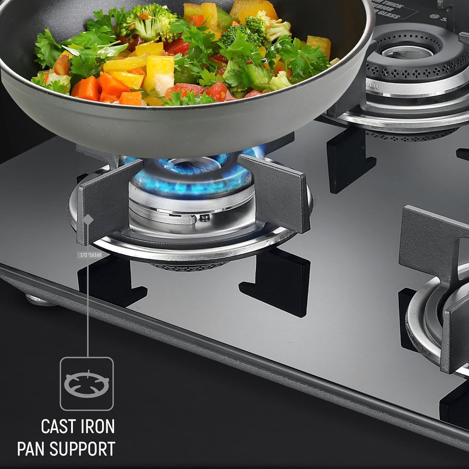 Prestige Efficia 04 AI Toughened Glass Top 4 Burner Automatic Hob (Dual Function & Convertible Design, Black)_5