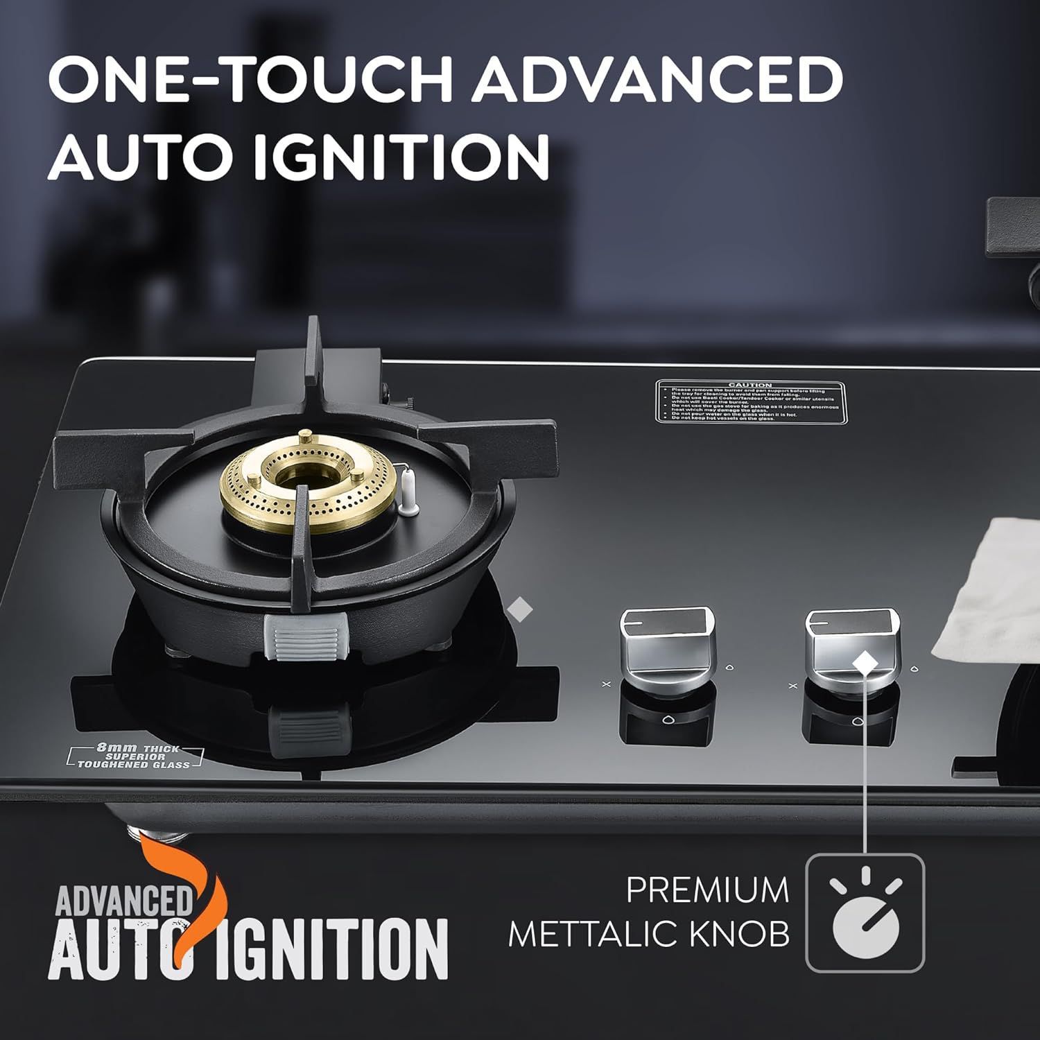Prestige Svachh Efficia-02 AI Toughened Glass Top 2 Burner Automatic Hob (One-Touch Advanced Auto Ignition, Black)_8