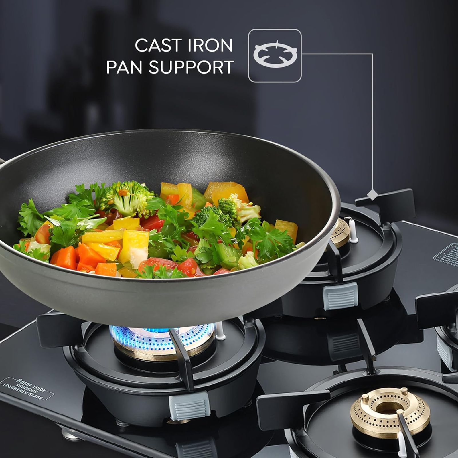 Prestige Svachh Efficia 04 AI Toughened Glass 4 Burner Automatic Hob (Multi Spark Ignition System, Black) Prestige Svachh Efficia 04 AI Toughened Glass 4 Burner Automatic Hob (Multi Spark Ignition System, Black)_3