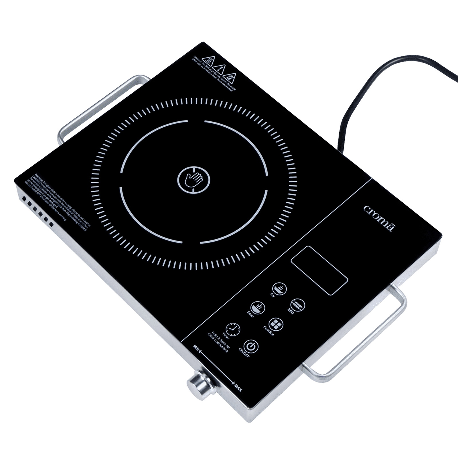 Croma Infrared 2200W Induction Cooktop with 3 Preset Menus_5