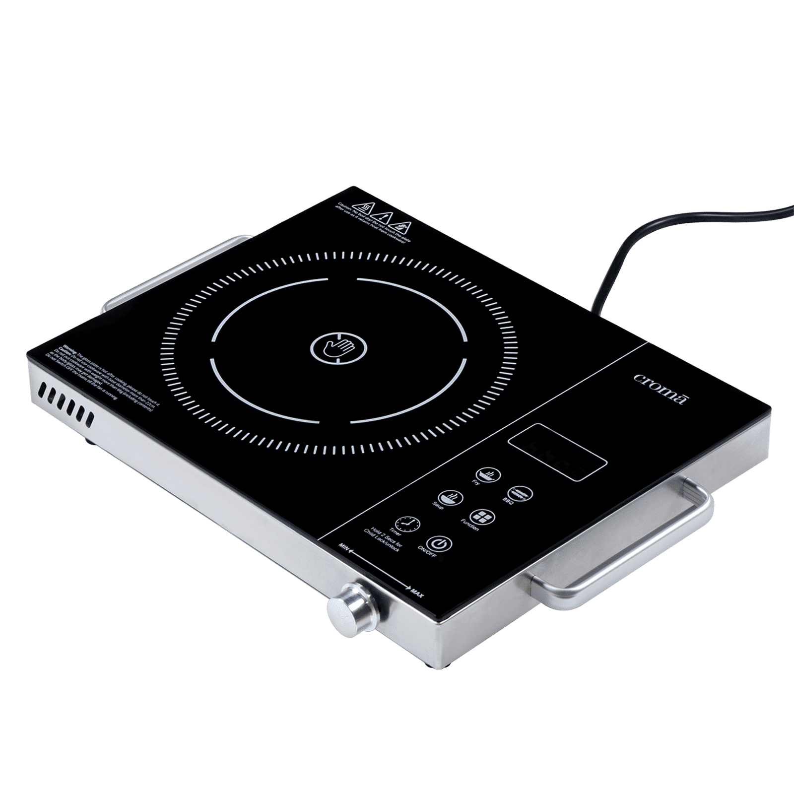 Croma Infrared 2200W Induction Cooktop with 3 Preset Menus_9