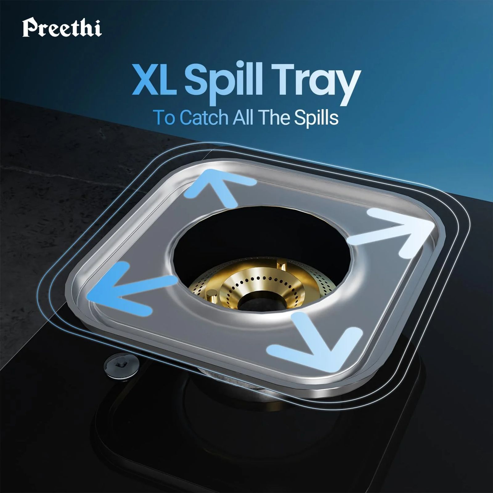 Preethi Silverin Toughened Glass Top 2 Burner Manual Gas Stove (Screwless Design, Black)_7