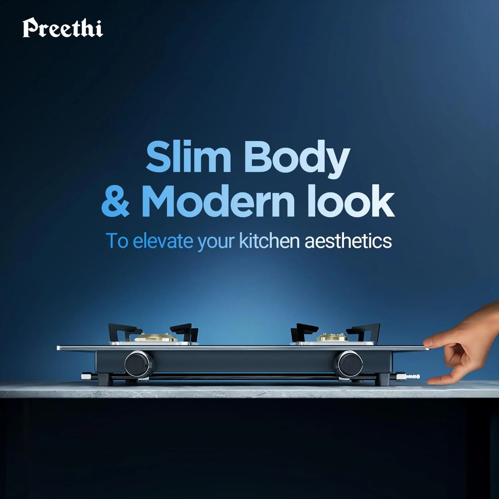 Preethi Silverin Toughened Glass Top 2 Burner Manual Gas Stove (Screwless Design, Black)_14