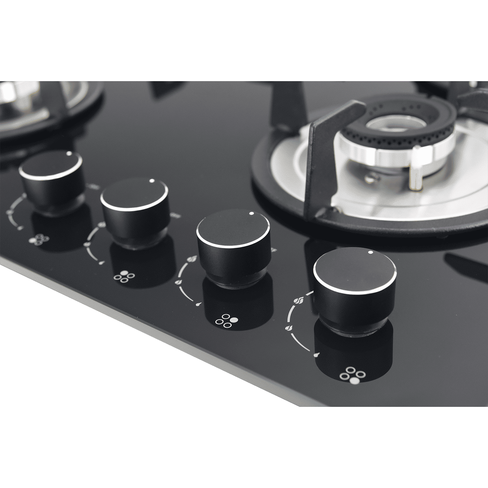 Livpure Ignis Toughened Glass Top 4 Burner Automatic Gas Hob (Ergonomic Knobs, Black) Livpure Ignis Toughened Glass Top 4 Burner Automatic Gas Hob (Ergonomic Knobs, Black)_4