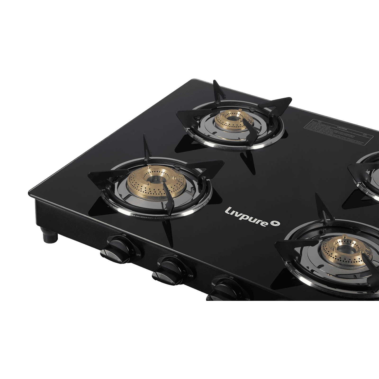Livpure Nebula Toughened Glass Top 4 Burner Manual Gas Stove (Ergonomic Knobs, Black)_15