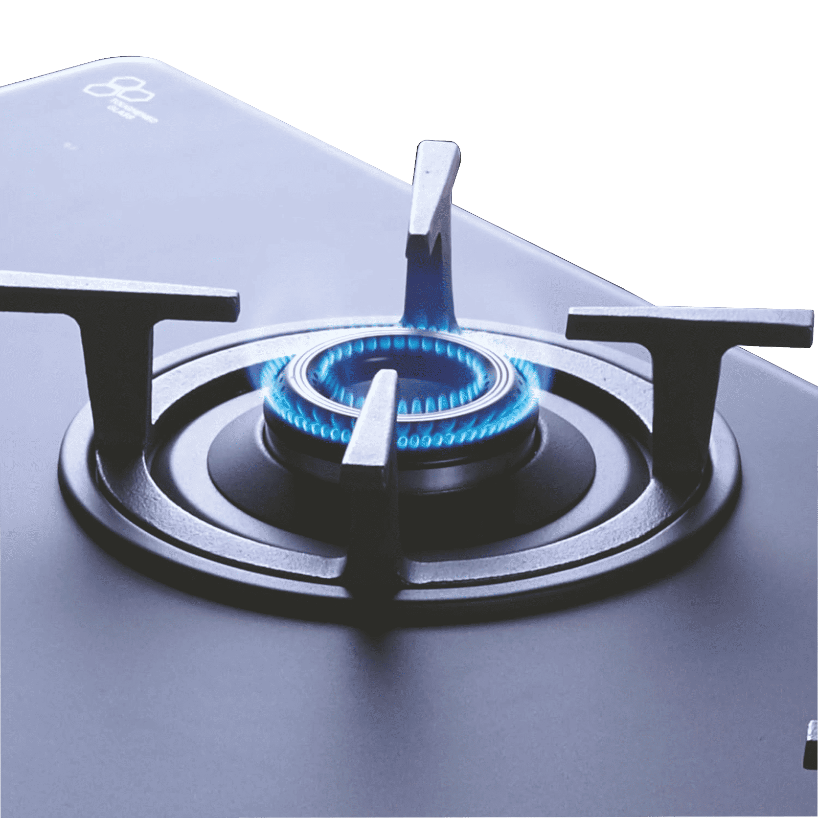 elica SBF MATT LOTUS TKN 773 CT VETRO BK Toughened Glass Top 3 Burner Manual Gas Stove (Cast Iron Pan Support, Black)_2