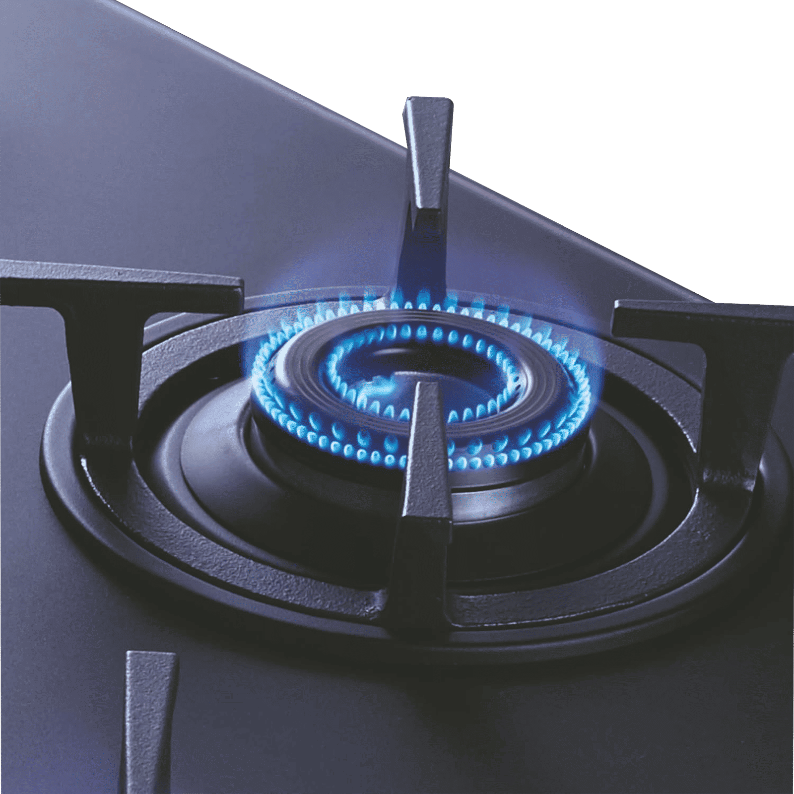 elica SBF MATT LOTUS TKN 773 CT VETRO BK Toughened Glass Top 3 Burner Manual Gas Stove (Cast Iron Pan Support, Black)_5