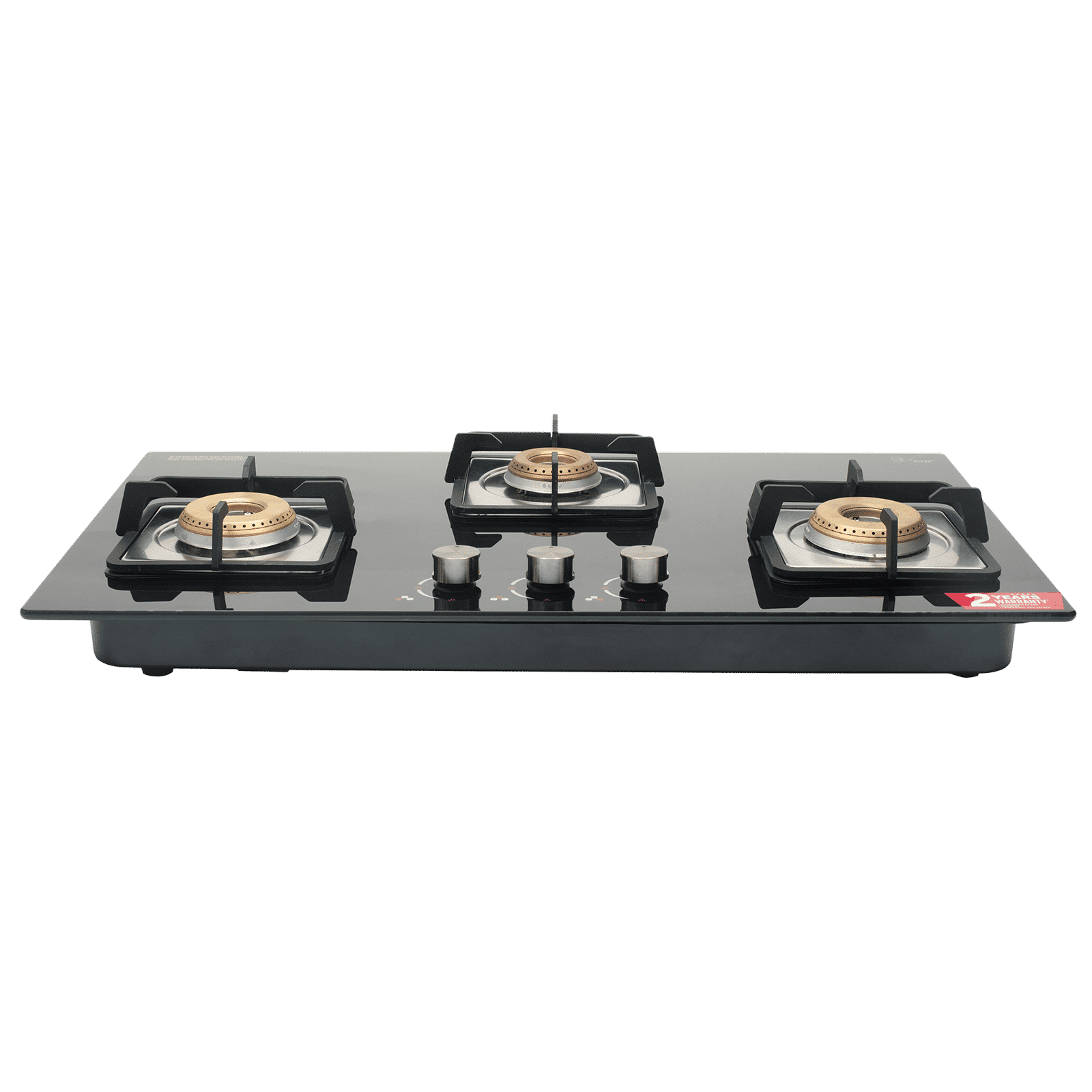 Kutchina STELLAR 3B Tempered Glass Top 3 Burner Automatic Hob (Euro Coated Thick Pan Support, Black)_1