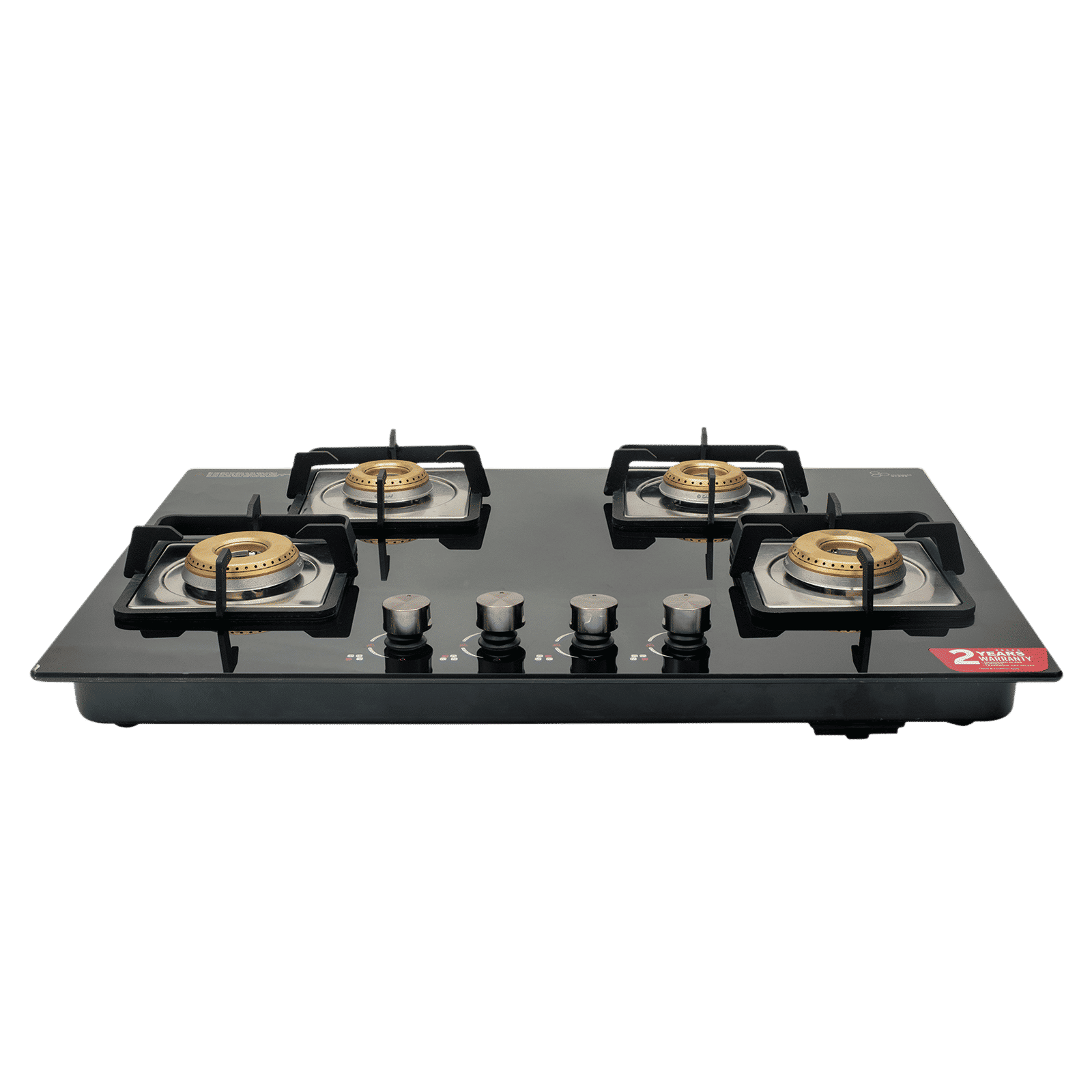 Kutchina STELLAR 4B Tempered Glass Top 4 Burner Automatic Hob (Euro Coated Thick Pan Support, Black)_1