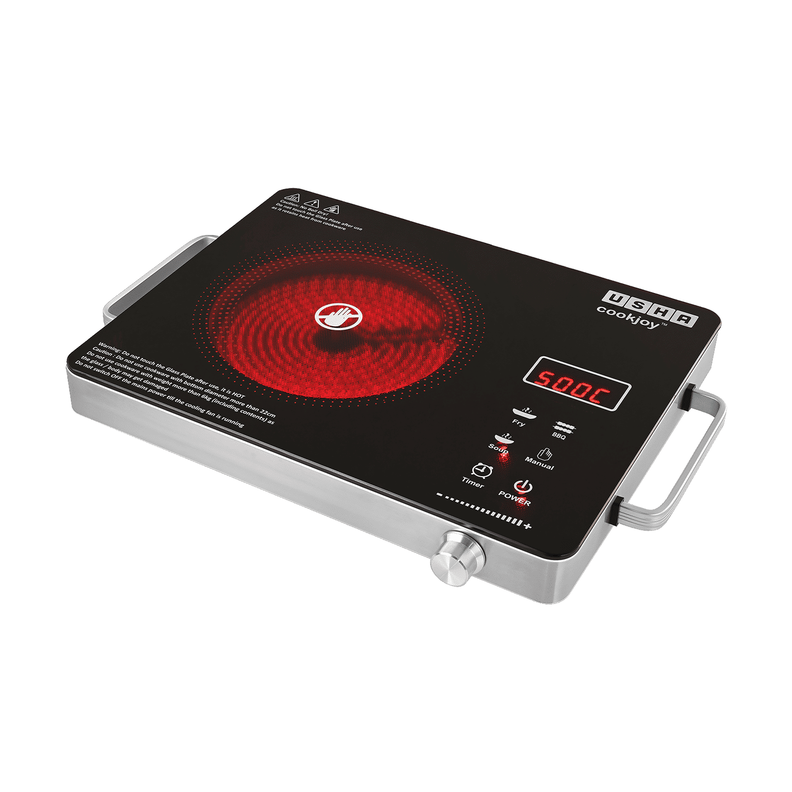 Usha Infrared 2200W Single Induction Cooktop with 4 Preset Menus_1