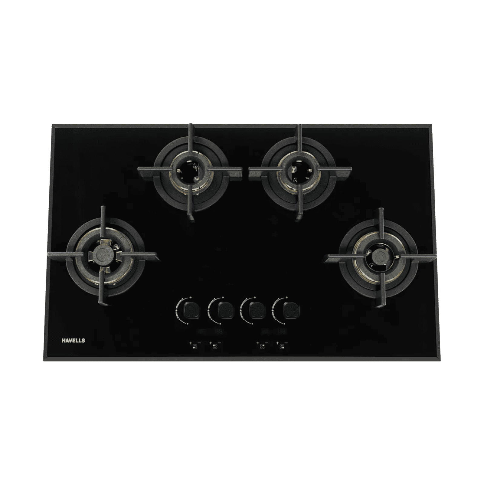 Havells Centuro Timer 4B 80 T AI Timer Toughened Glass Top 4 Burner Automatic Hob (Precise Flame Control, Black)_3