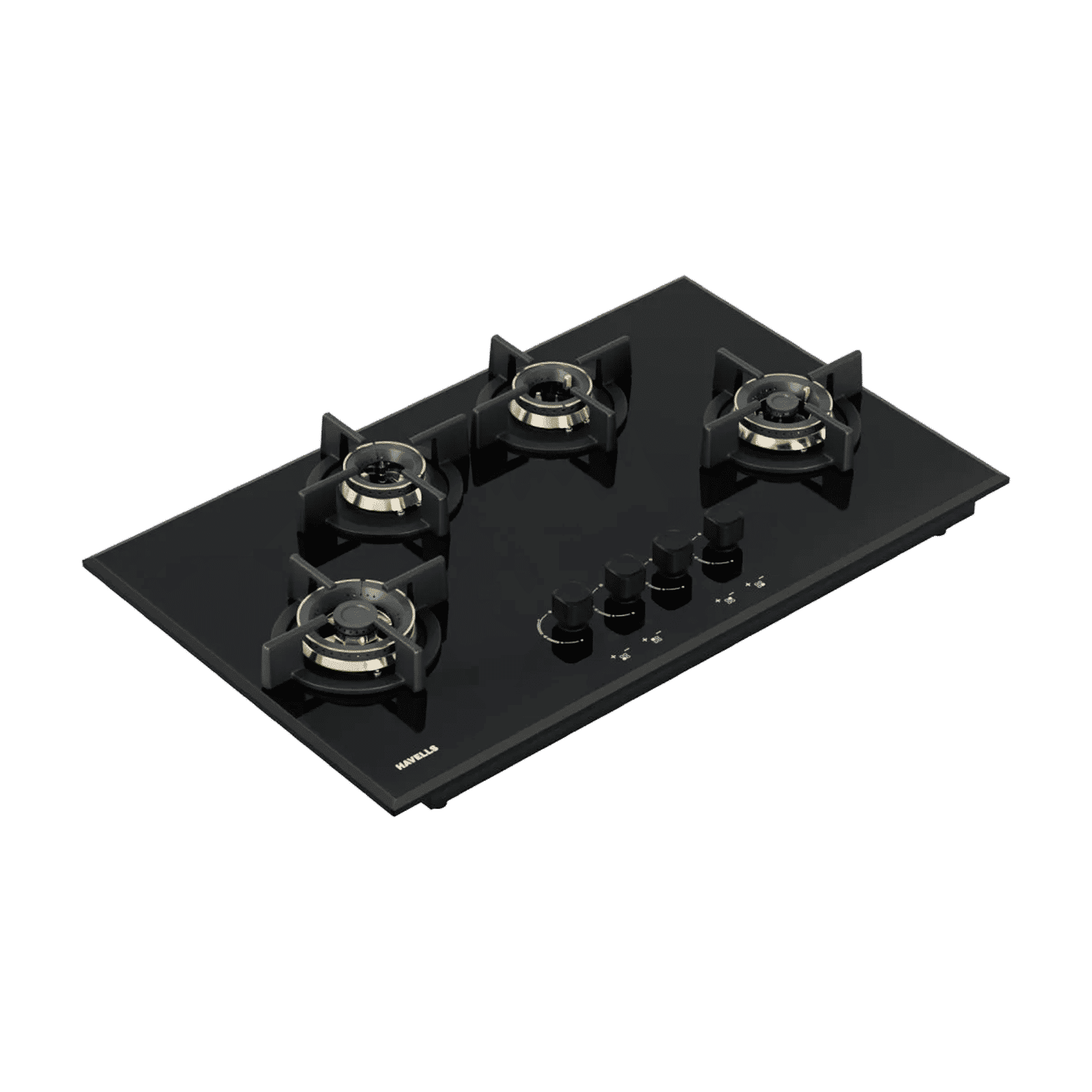 Havells Centuro Timer 4B 80 T AI Timer Toughened Glass Top 4 Burner Automatic Hob (Precise Flame Control, Black)_4