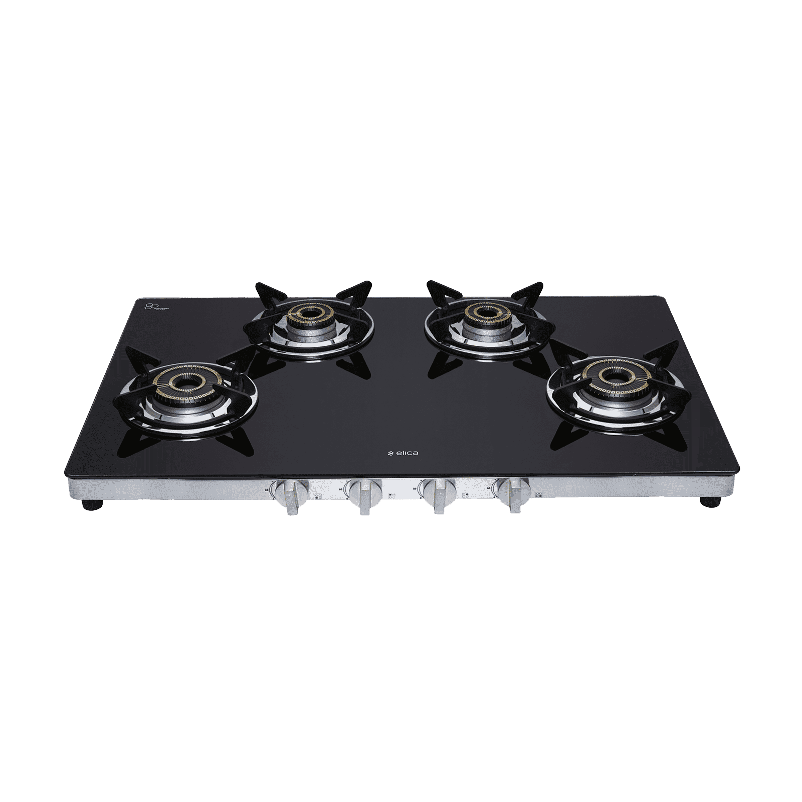 Elica SAPPHIRE 774 CT VETRO (DT SERIES) Toughened Glass Top 4 Burner Manual Gas Stove (Heavy Duty, Black) Elica SAPPHIRE 774 CT VETRO (DT SERIES) Toughened Glass Top 4 Burner Manual Gas Stove (Heavy Duty, Black)_1