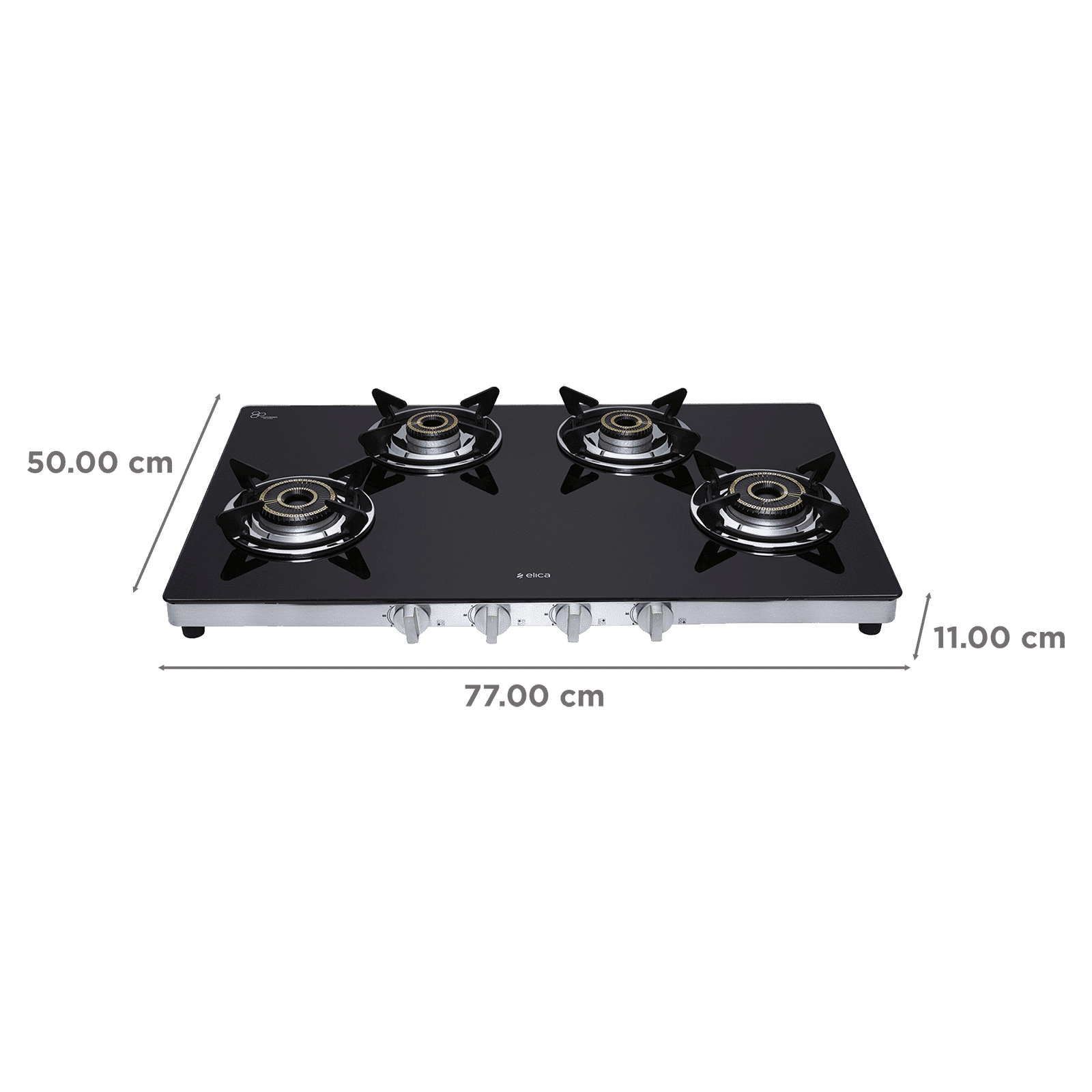 Elica SAPPHIRE 774 CT VETRO (DT SERIES) Toughened Glass Top 4 Burner Manual Gas Stove (Heavy Duty, Black) Elica SAPPHIRE 774 CT VETRO (DT SERIES) Toughened Glass Top 4 Burner Manual Gas Stove (Heavy Duty, Black)_2