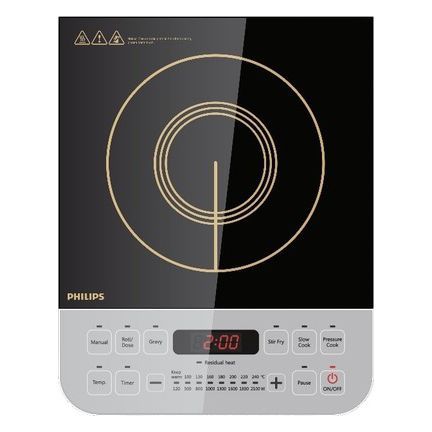 Philips Hd4928 1 Burner Induction Cooktop (Black/Golden)_1