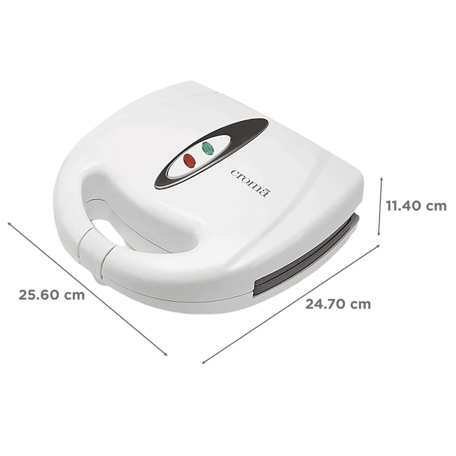 Croma 800W 2 Slice Sandwich Maker with Automatic Operation (White)_2
