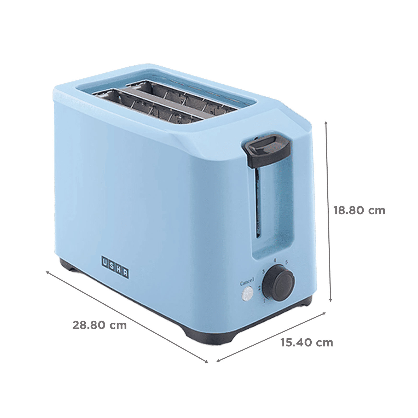 USHA PT 3720 700W 2 Slice Pop-Up Toaster with Plastic Shock Proof Body (Ice Blue)_2