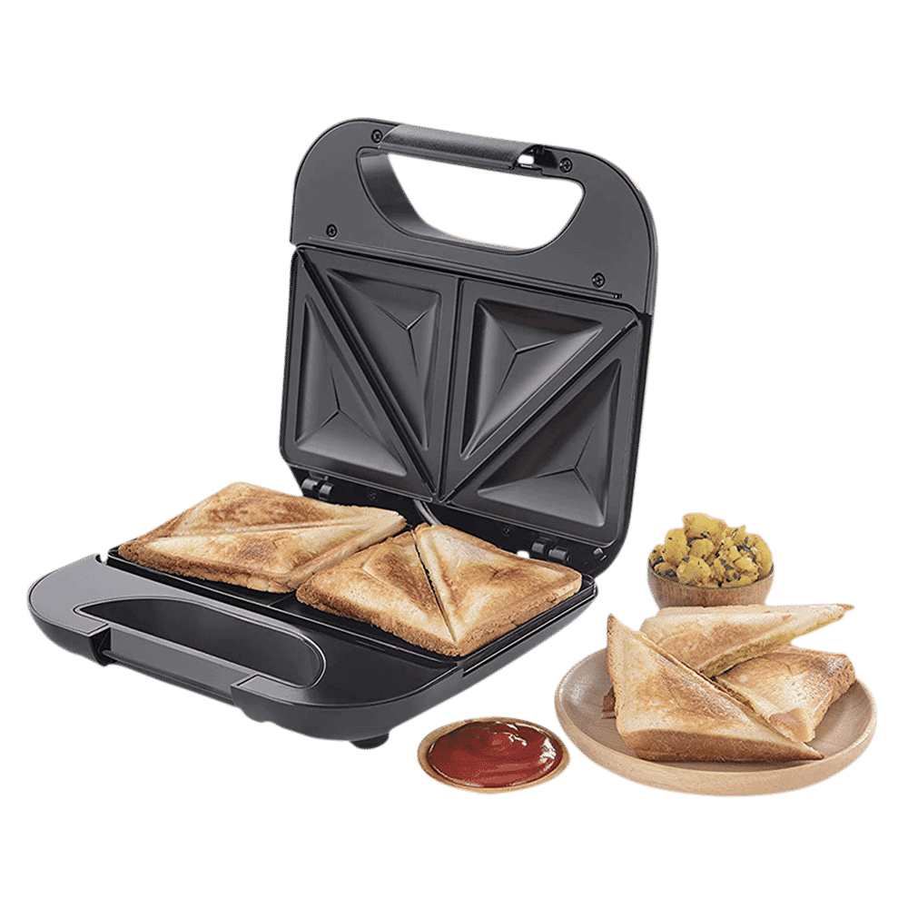 USHA ST 3772 750 Watt 4 Slice Automatic Sandwich Toaster (Non-stick Teflon Coating Plates, Black)_9