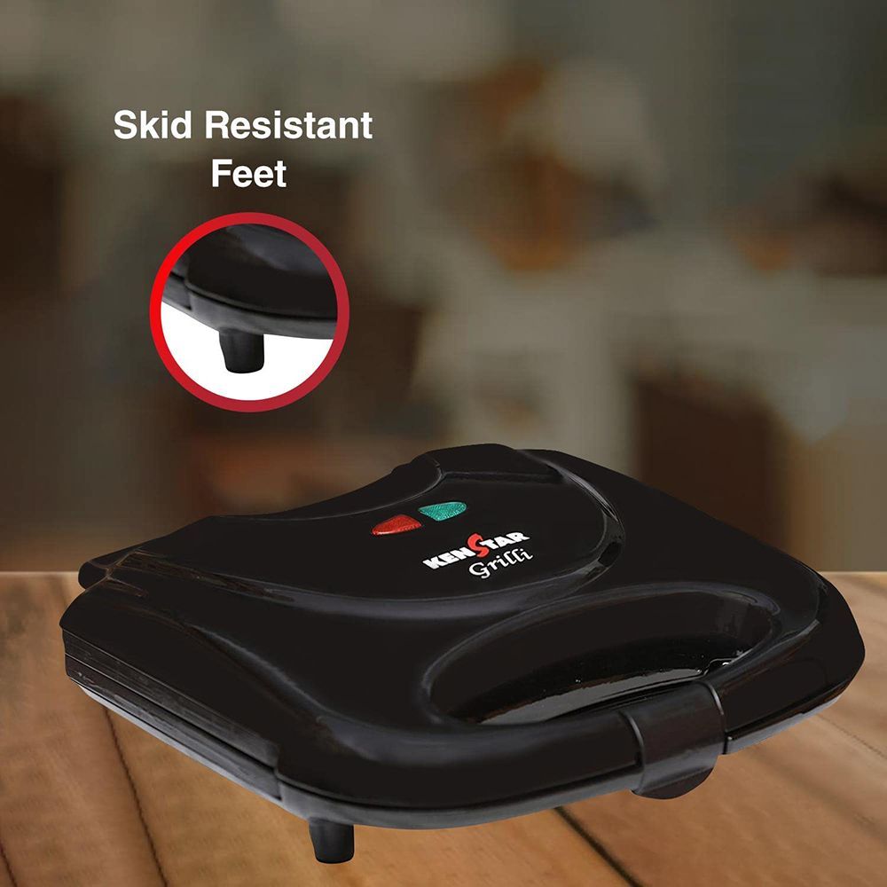 KENSTAR Grilli 750W 2 Slice Sandwich Maker with Cool Touch Body (Black)_10