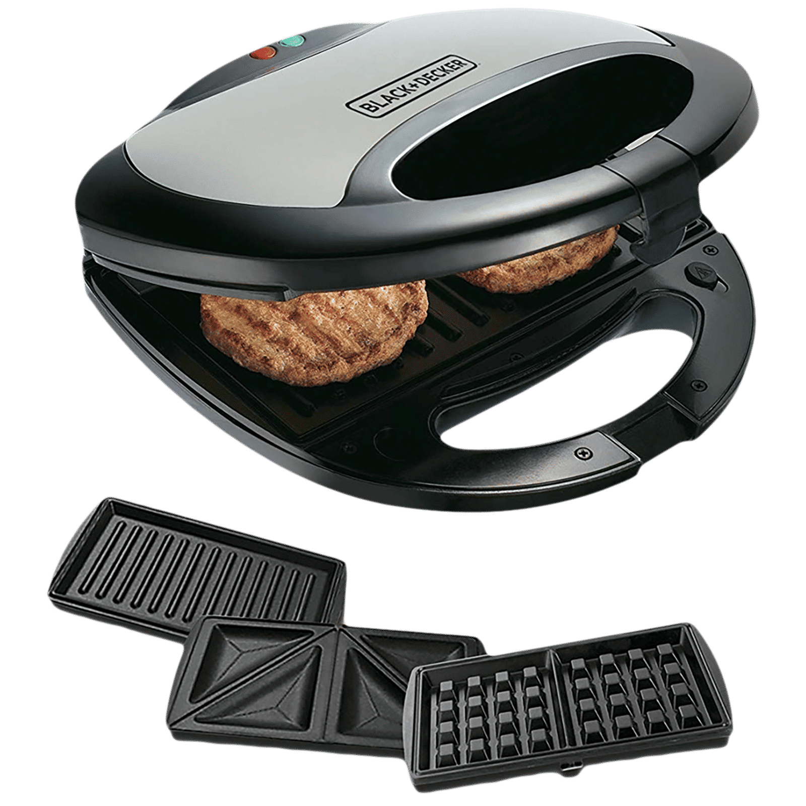BLACK+DECKER TS2090 750W 2 Slice 3-in-1 Sandwich Maker with Cool Touch Exterior (Black)_9