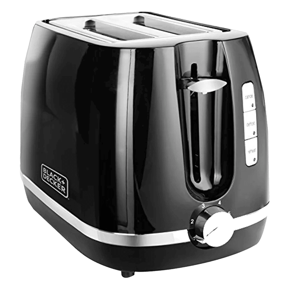 BLACK & DECKER 870W 2 Slice Pop-Up Toaster with Bun Warmer Function (Black)_4