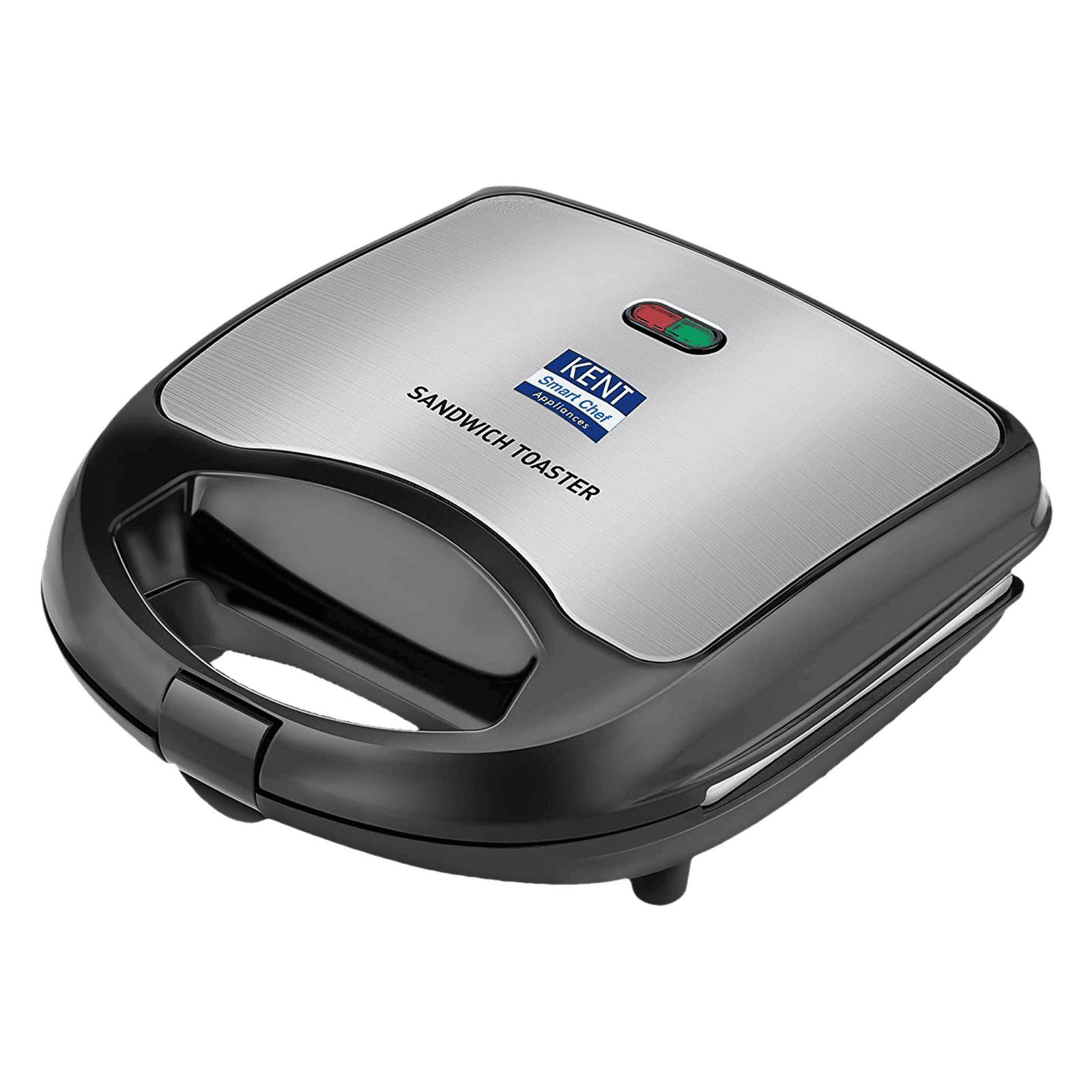 KENT 700W 4 Slice Sandwich Maker with Automatic Temperature Cut Off (Black & Metallic Silver)_1