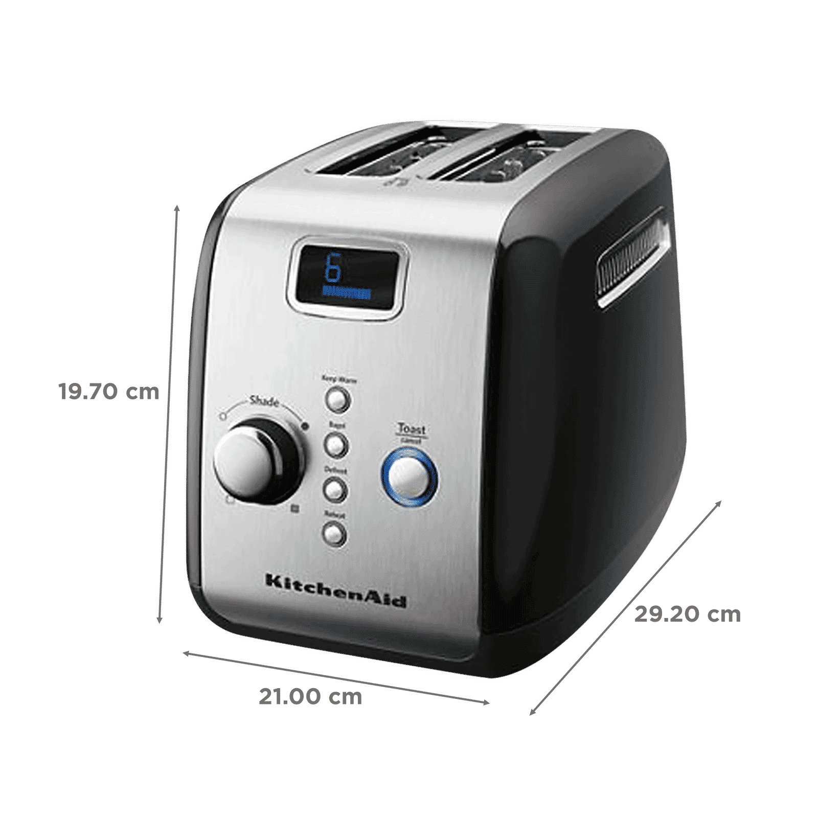 KitchenAid 1100W 2 Slice Pop-Up Toaster with Auto Shut Off Function (Empire Red)_2