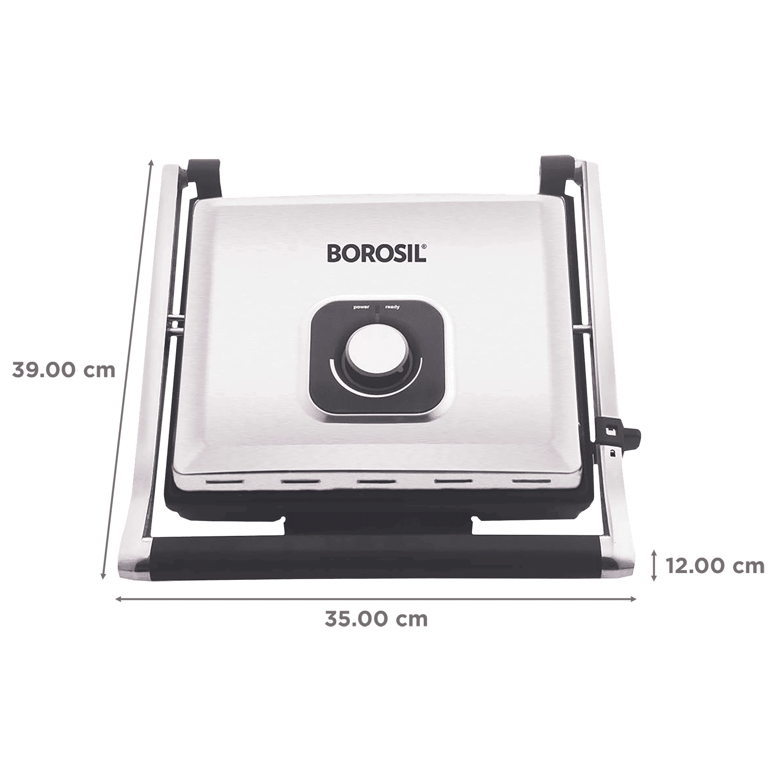 BOROSIL SuperJumbo 2000W 4 Slice Sandwich Maker with Oil Drip Collector Tray (Silver)_2