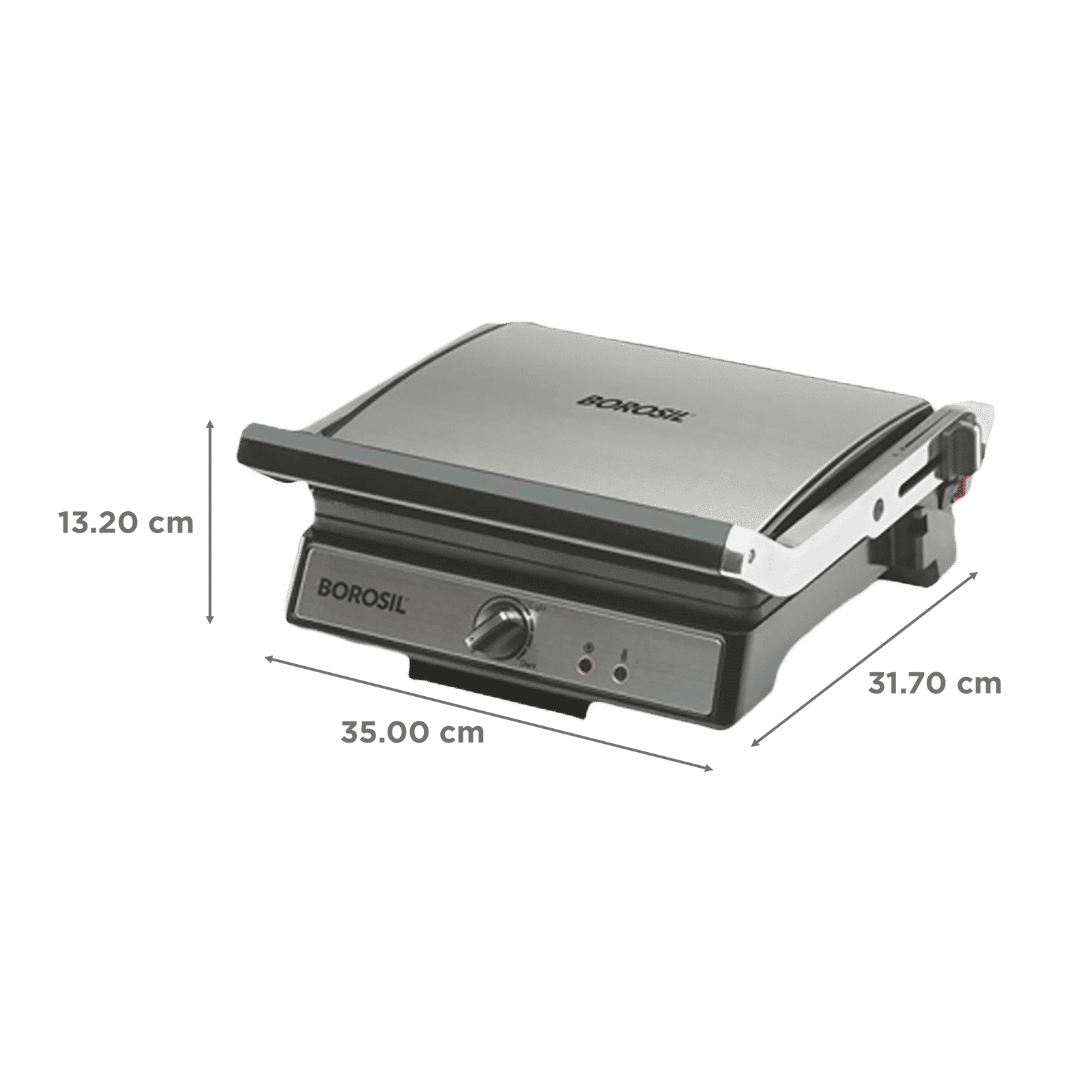 BOROSIL SuperJumbo 2000W 4 Slice Sandwich Maker with Oil Drip Collector Tray (Silver) BOROSIL SuperJumbo 2000W 4 Slice Sandwich Maker with Oil Drip Collector Tray (Silver)_2