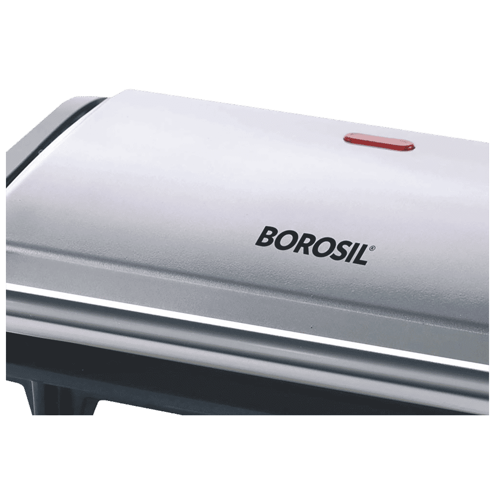 BOROSIL Prime 700 Watts 2 Slice Grill Sandwich Maker with Automatic Temperature Control (Silver)_5