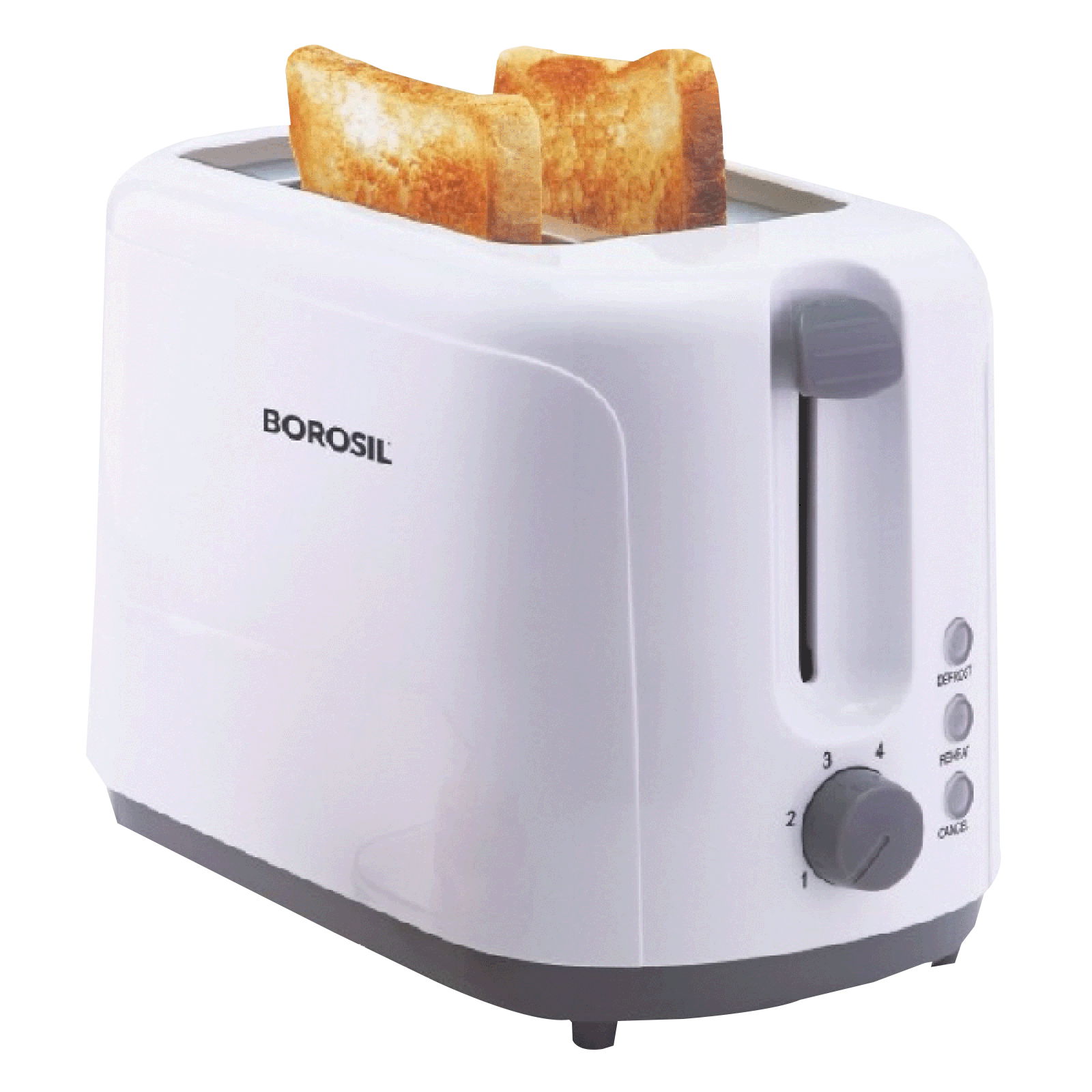 BOROSIL Krispy 700W 2 Slice Pop-Up Toaster with Temperature Control (White)_1