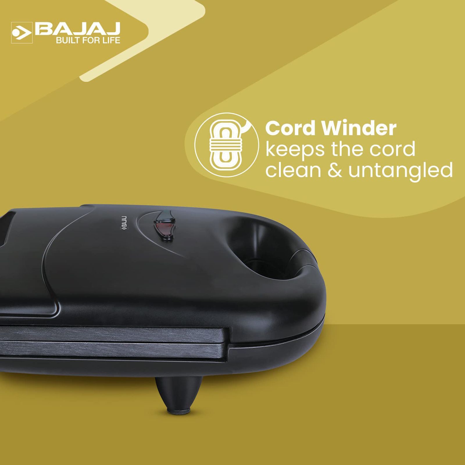 BAJAJ SWX 4 Deluxe 800W 2 Slice Sandwich Maker with Cool Touch Handle (Black)_14
