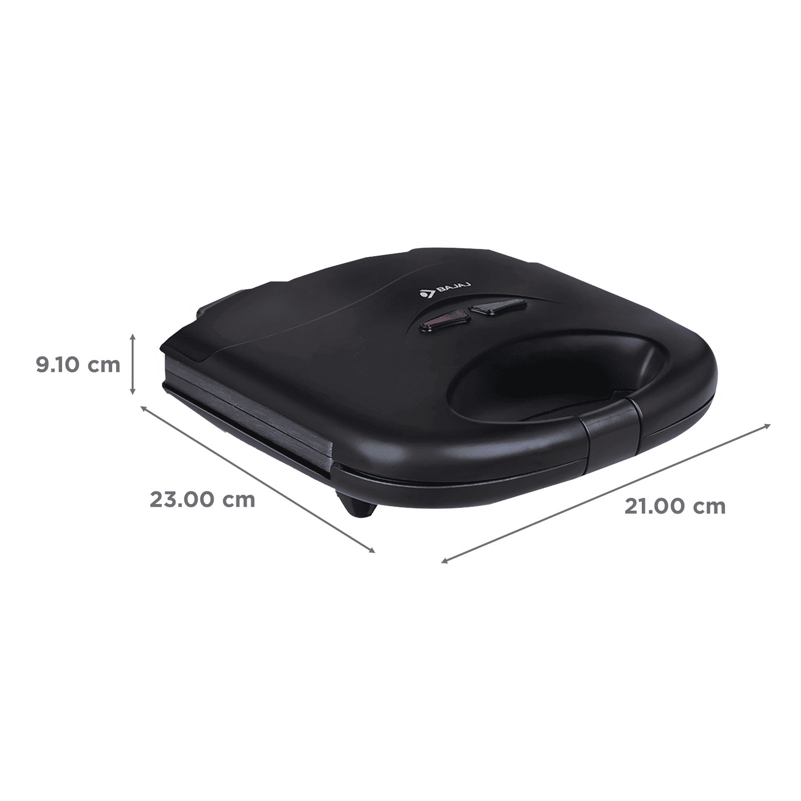 BAJAJ SWX 4 Deluxe 800W 2 Slice Sandwich Maker with Cool Touch Handle (Black)_2