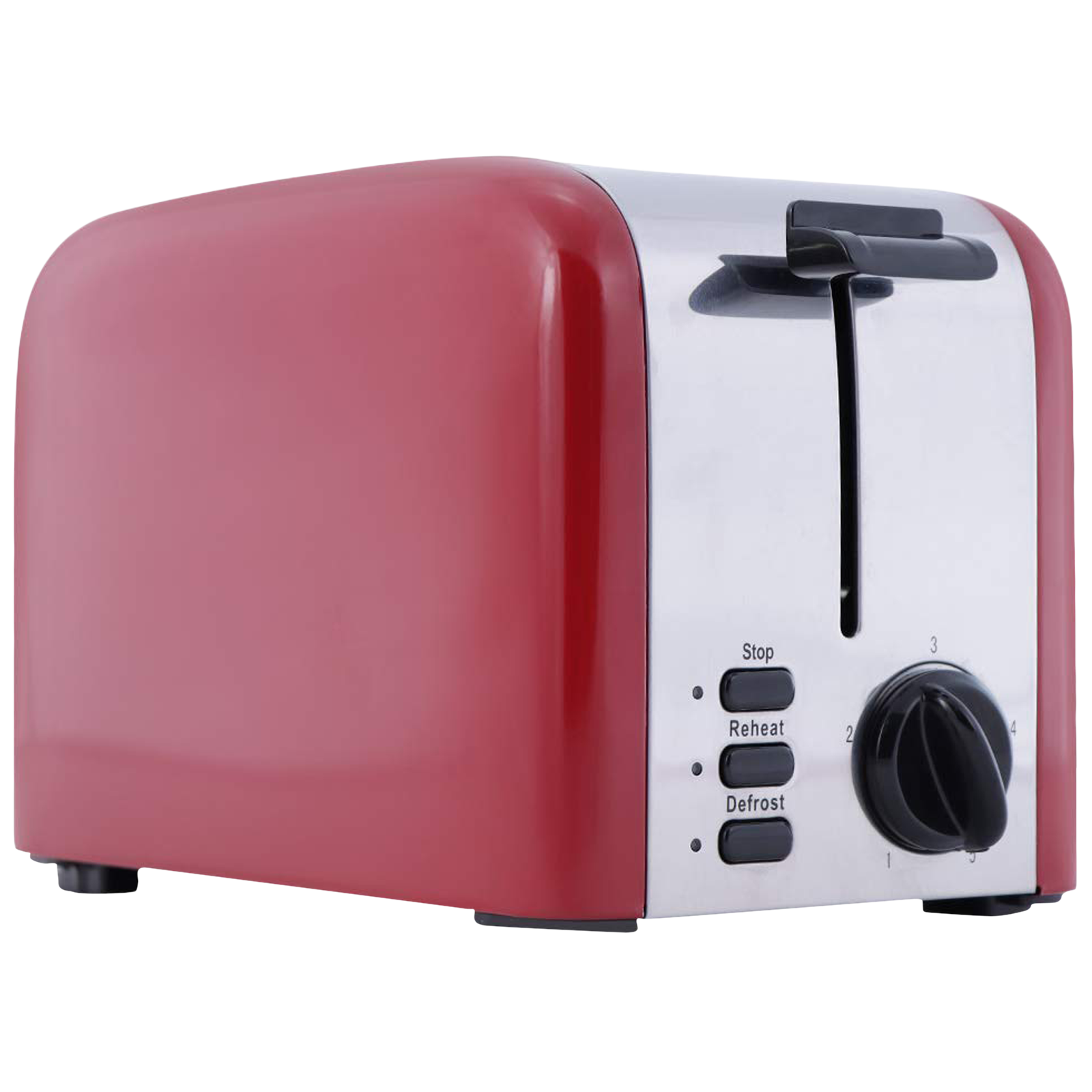 WONDERCHEF Crimson Edge 850W 2 Slice Pop-Up Toaster with Reheat Function (Red)_1