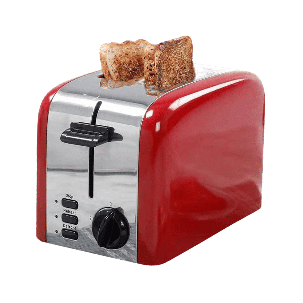 WONDERCHEF Crimson Edge 850W 2 Slice Pop-Up Toaster with Reheat Function (Red)_5
