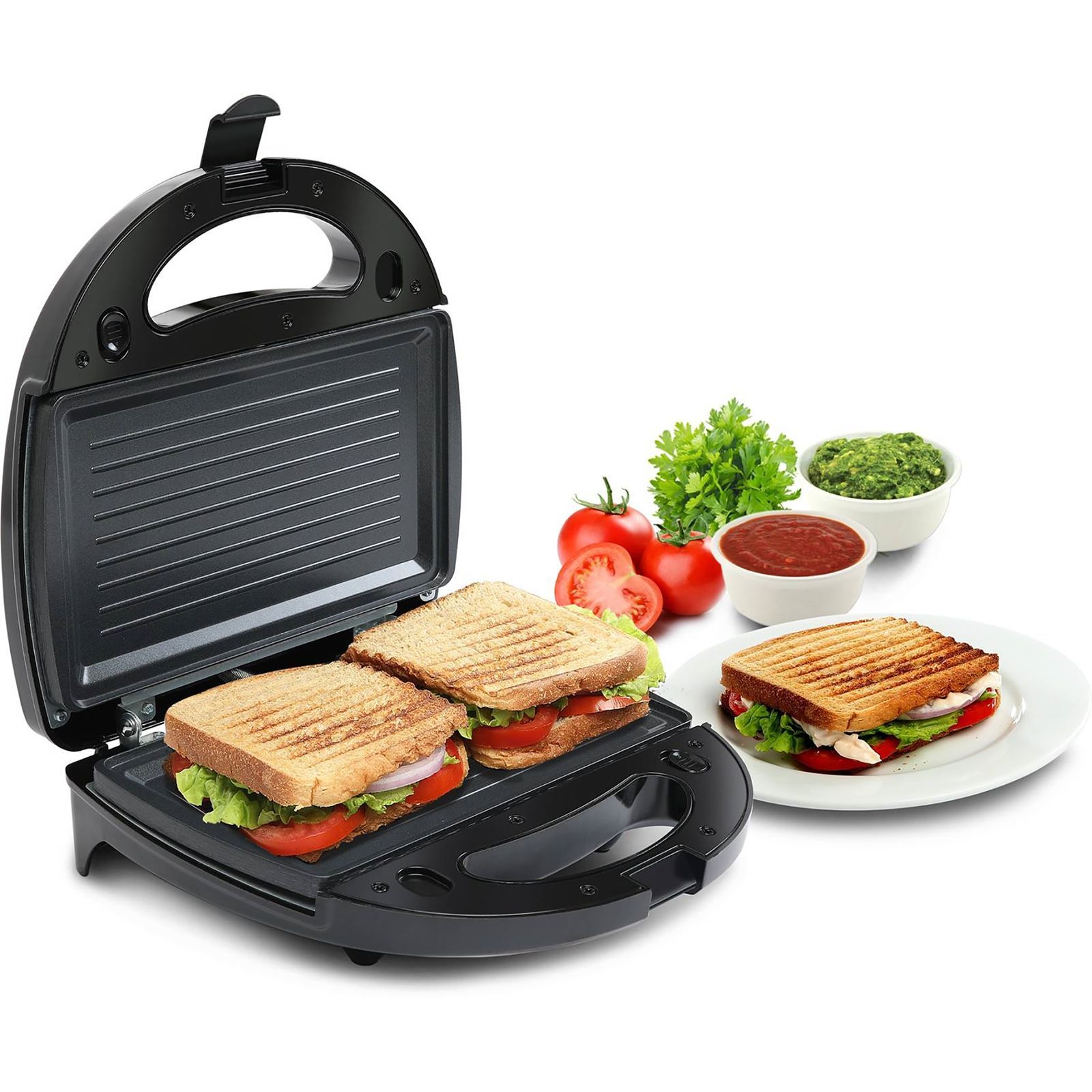 Russell Hobbs RST750M3 750W 2 Slice 3-in-1 Sandwich Maker with Detachable Multi-Plate (Black & Silver)_11