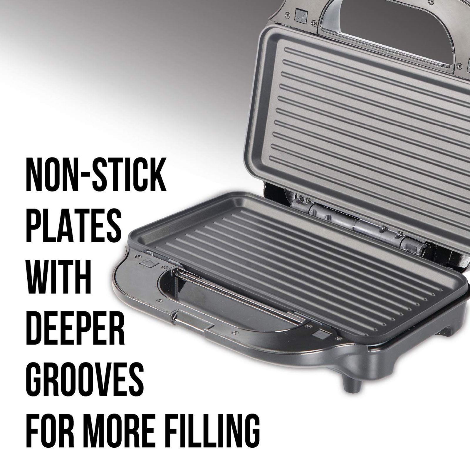 HAVELLS Big Fill 900W 2 Slice Sandwich Maker with Cool Touch Handle (Black)_5